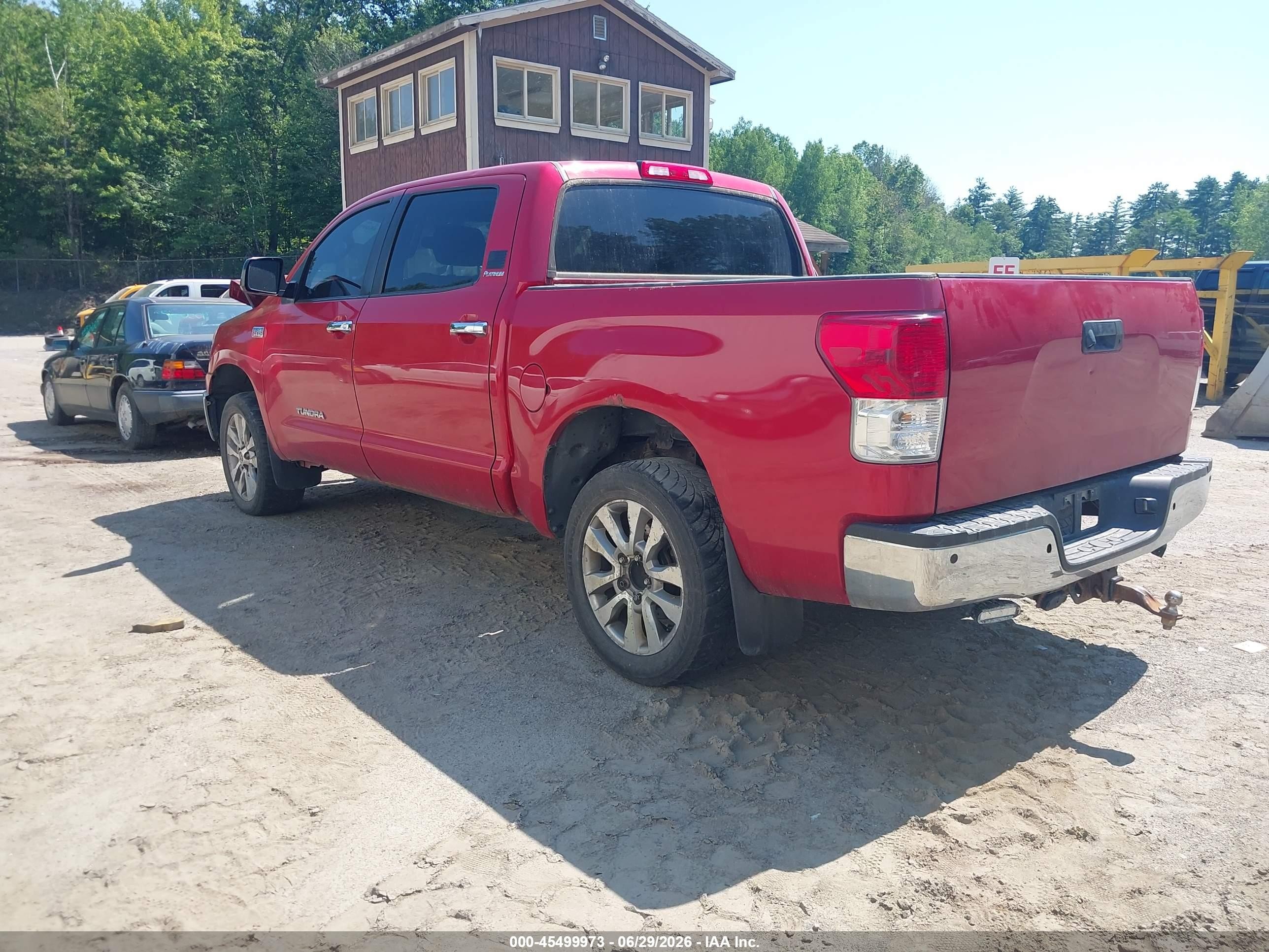 2011 Toyota Tundra Limited 5.7l V8 Red vin: 5TFHY5F1XBX201679