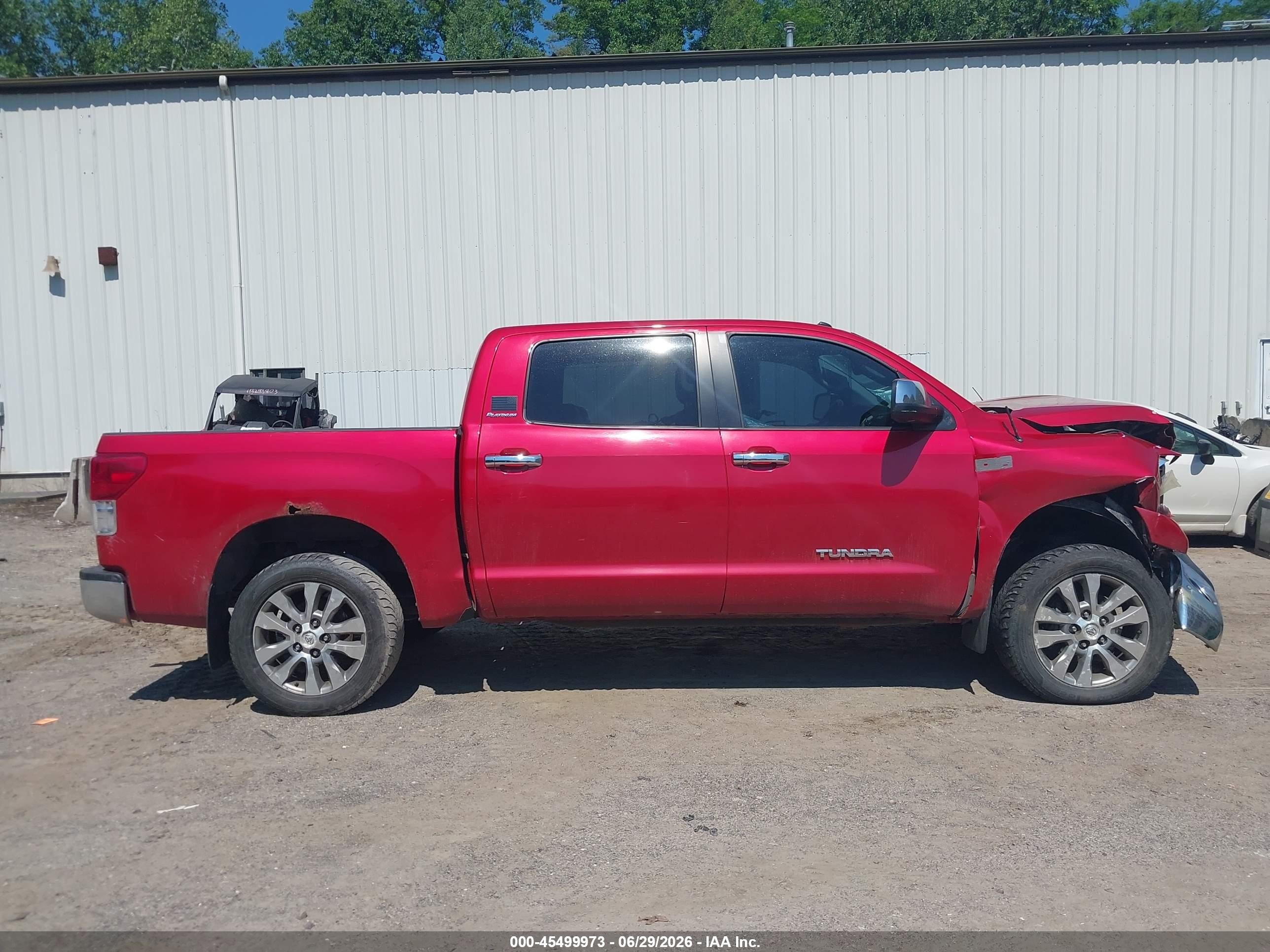 2011 Toyota Tundra Limited 5.7l V8 Red vin: 5TFHY5F1XBX201679