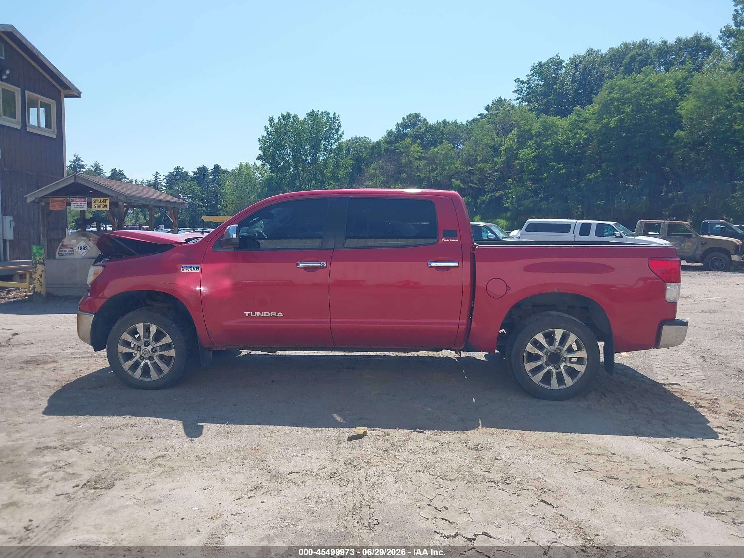 2011 Toyota Tundra Limited 5.7l V8 Red vin: 5TFHY5F1XBX201679