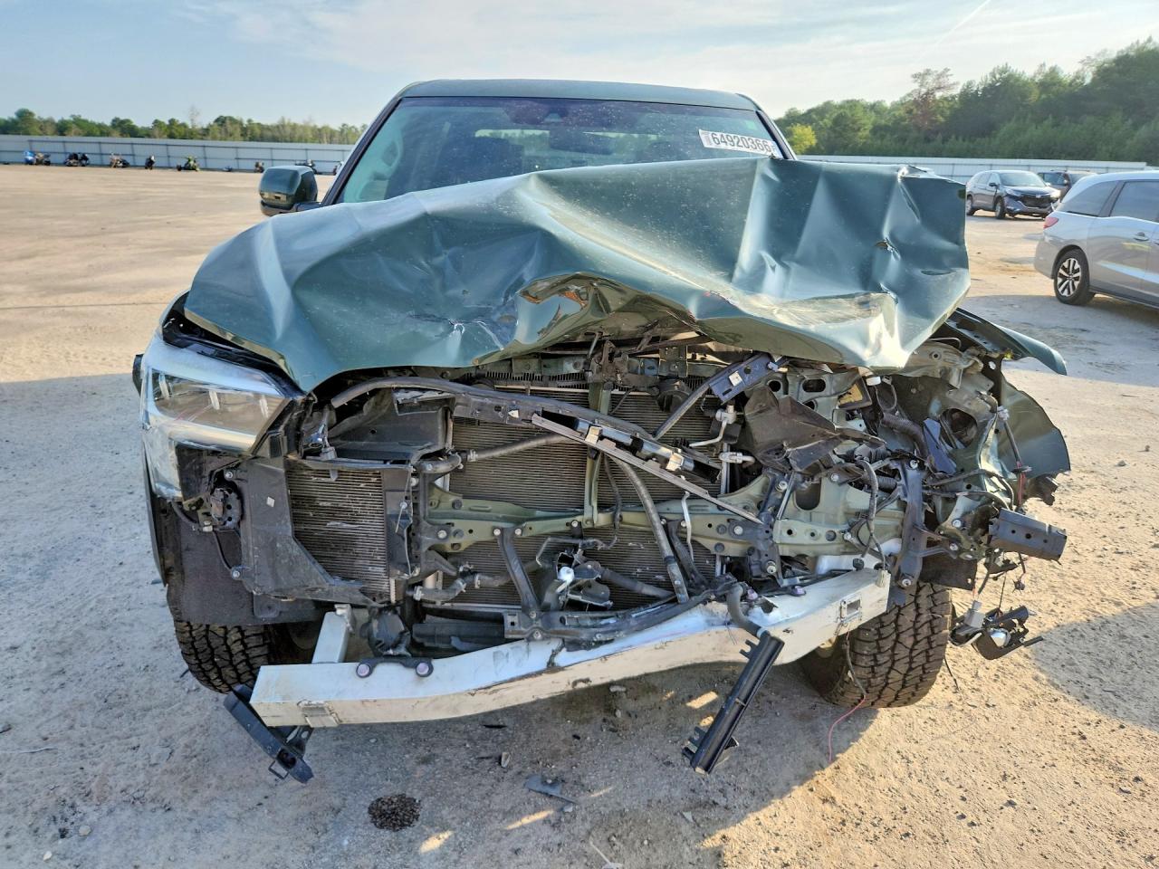 2022 Toyota Tundra Crewmax Limited Green vin: 5TFJA5AB1NX017287