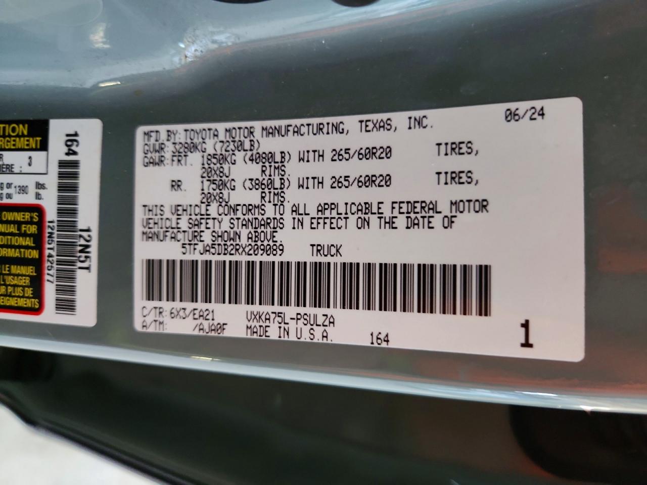 2024 Toyota Tundra Crewmax Limited Gray vin: 5TFJA5DB2RX209089