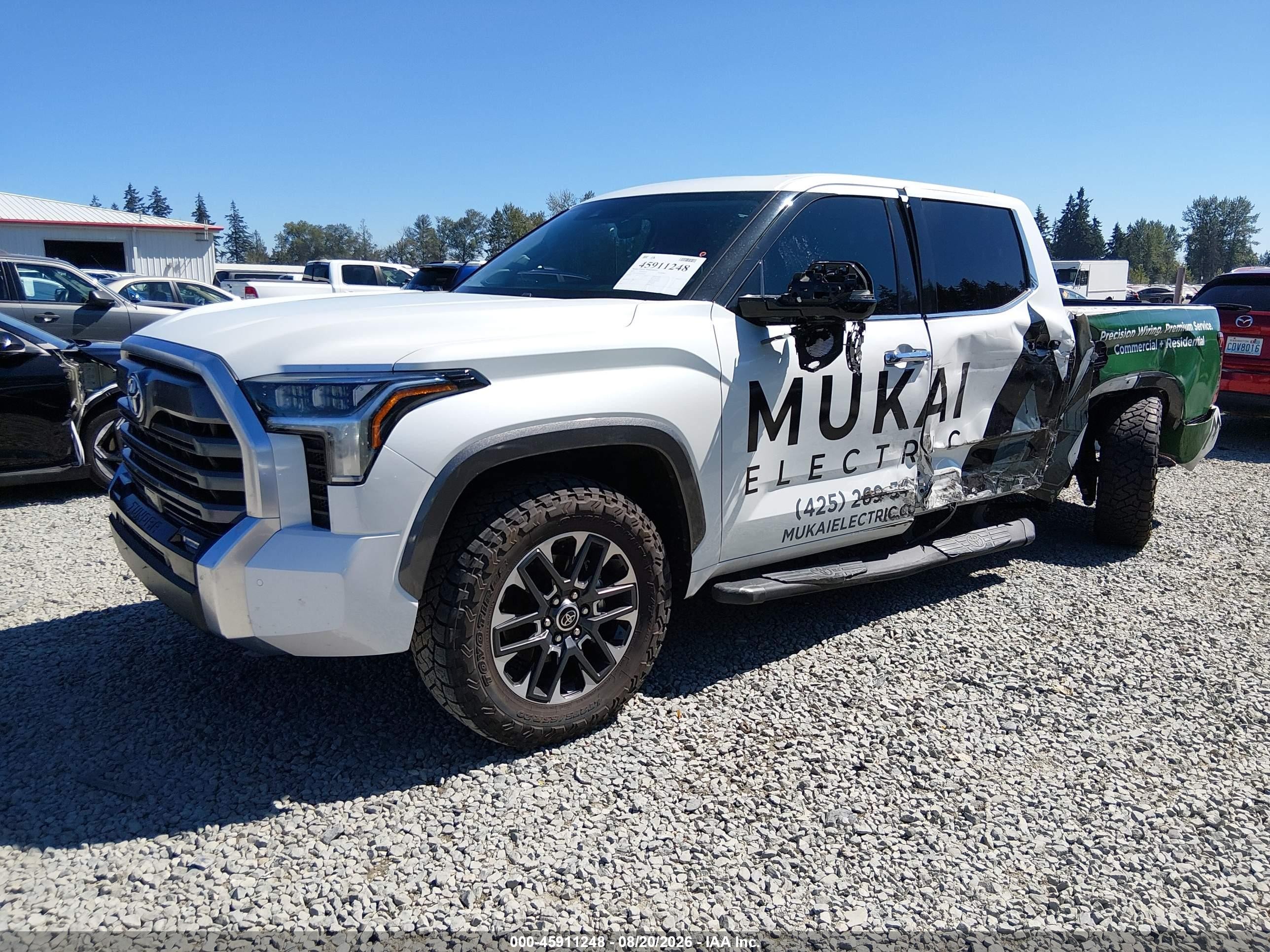 2022 Toyota Tundra Limited White vin: 5TFJA5DB7NX026734