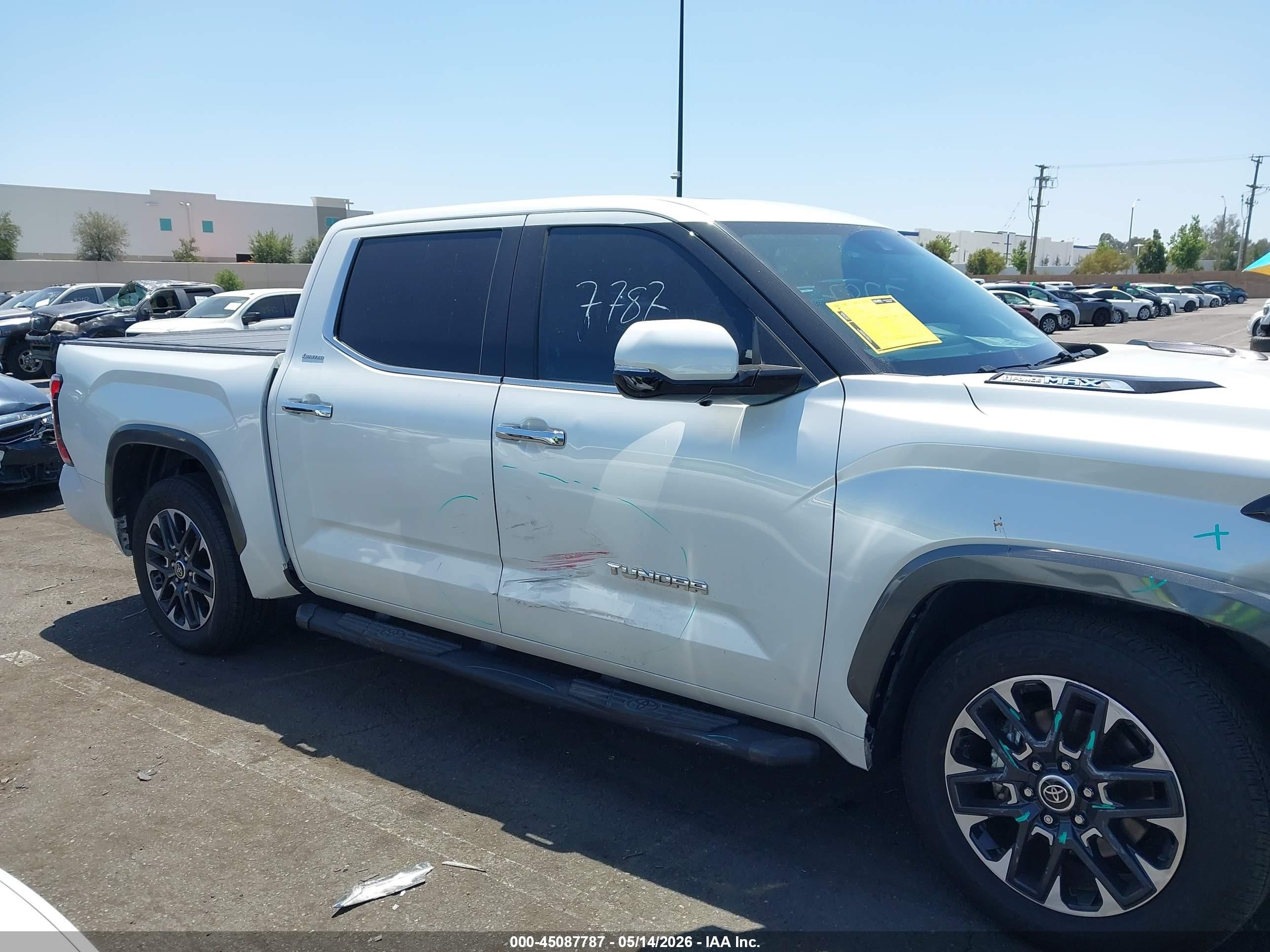 2022 Toyota Tundra Hybrid Limited White vin: 5TFJC5AB9NX001221