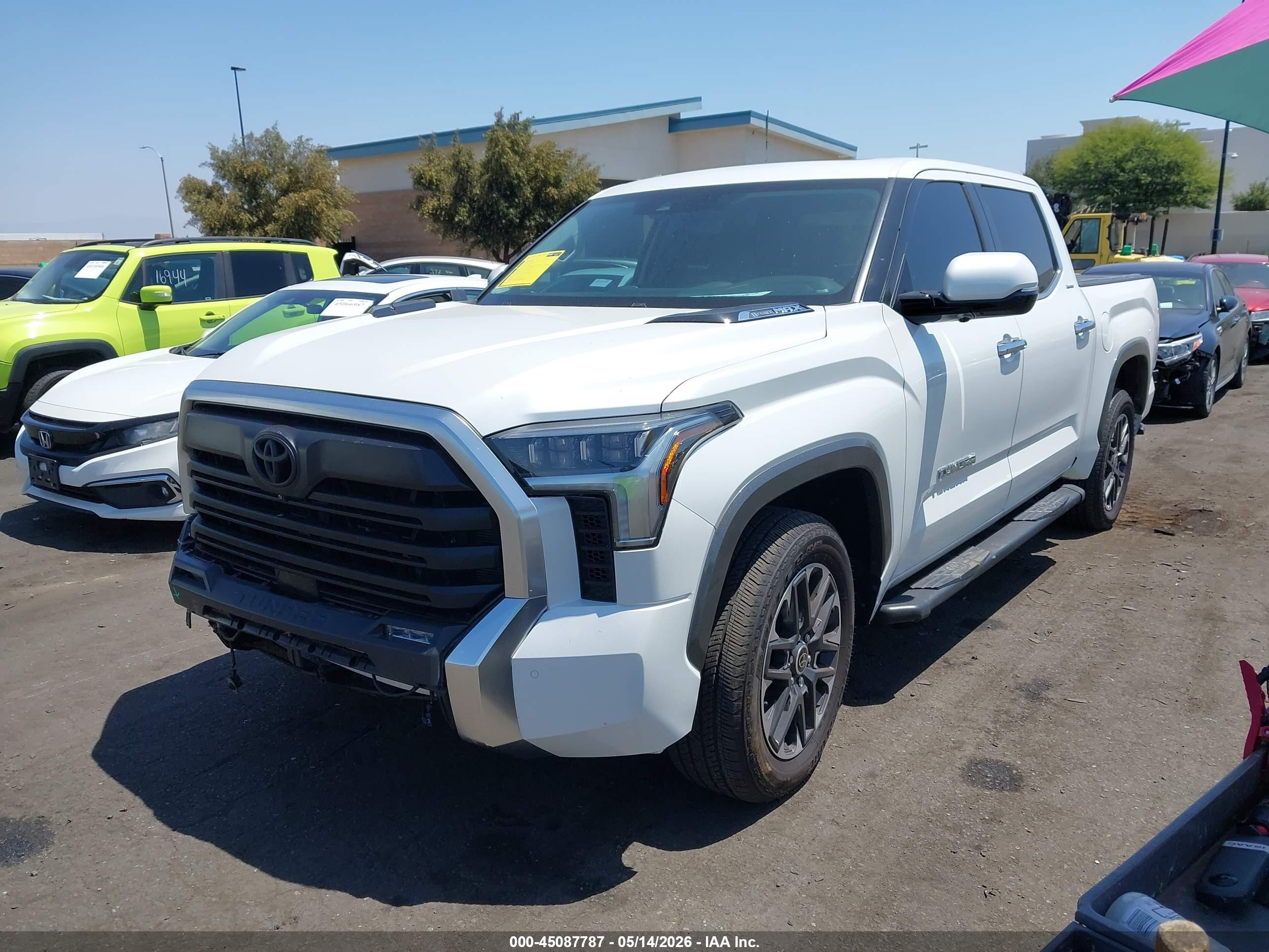 2022 Toyota Tundra Hybrid Limited White vin: 5TFJC5AB9NX001221