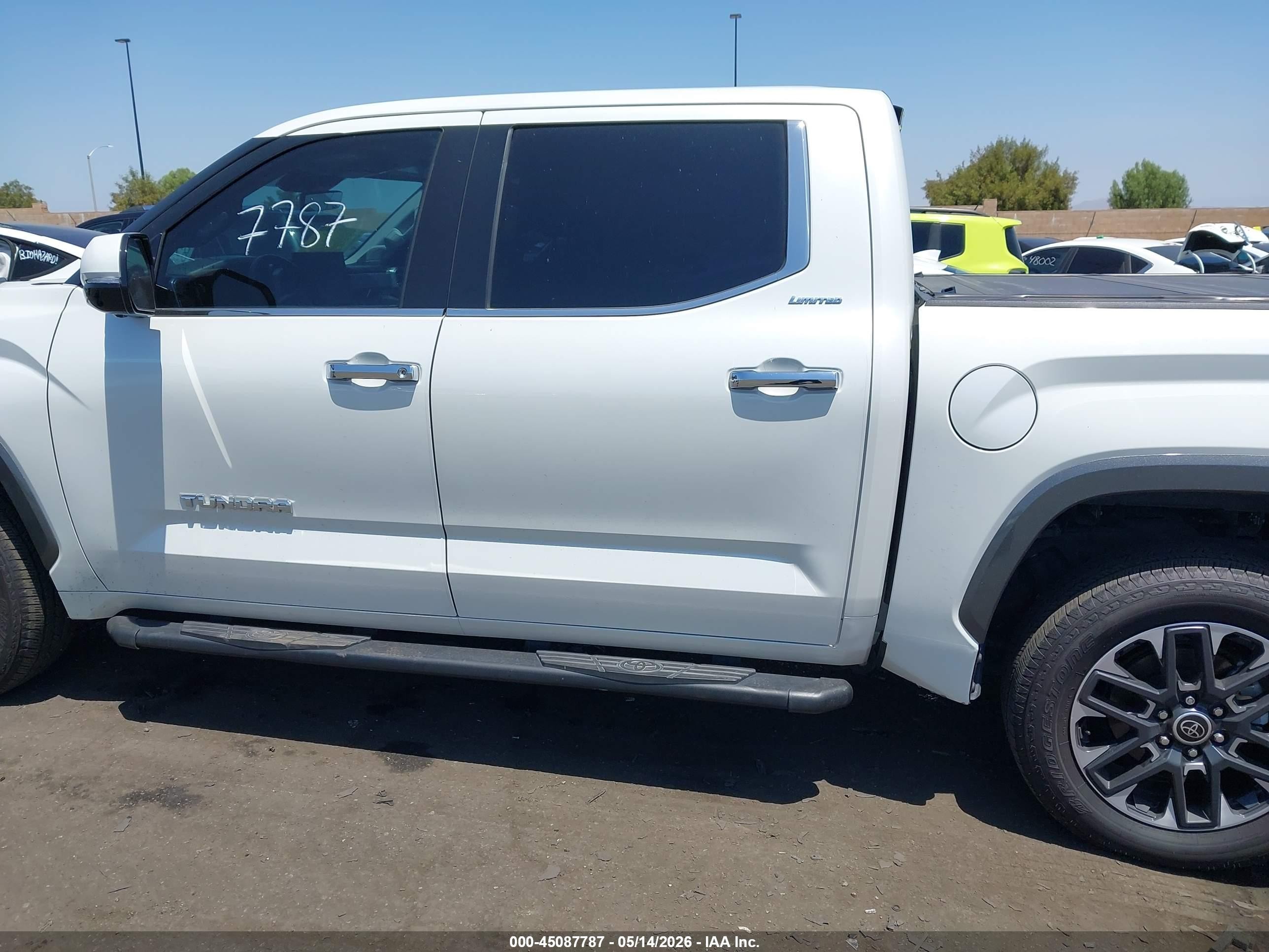 2022 Toyota Tundra Hybrid Limited White vin: 5TFJC5AB9NX001221