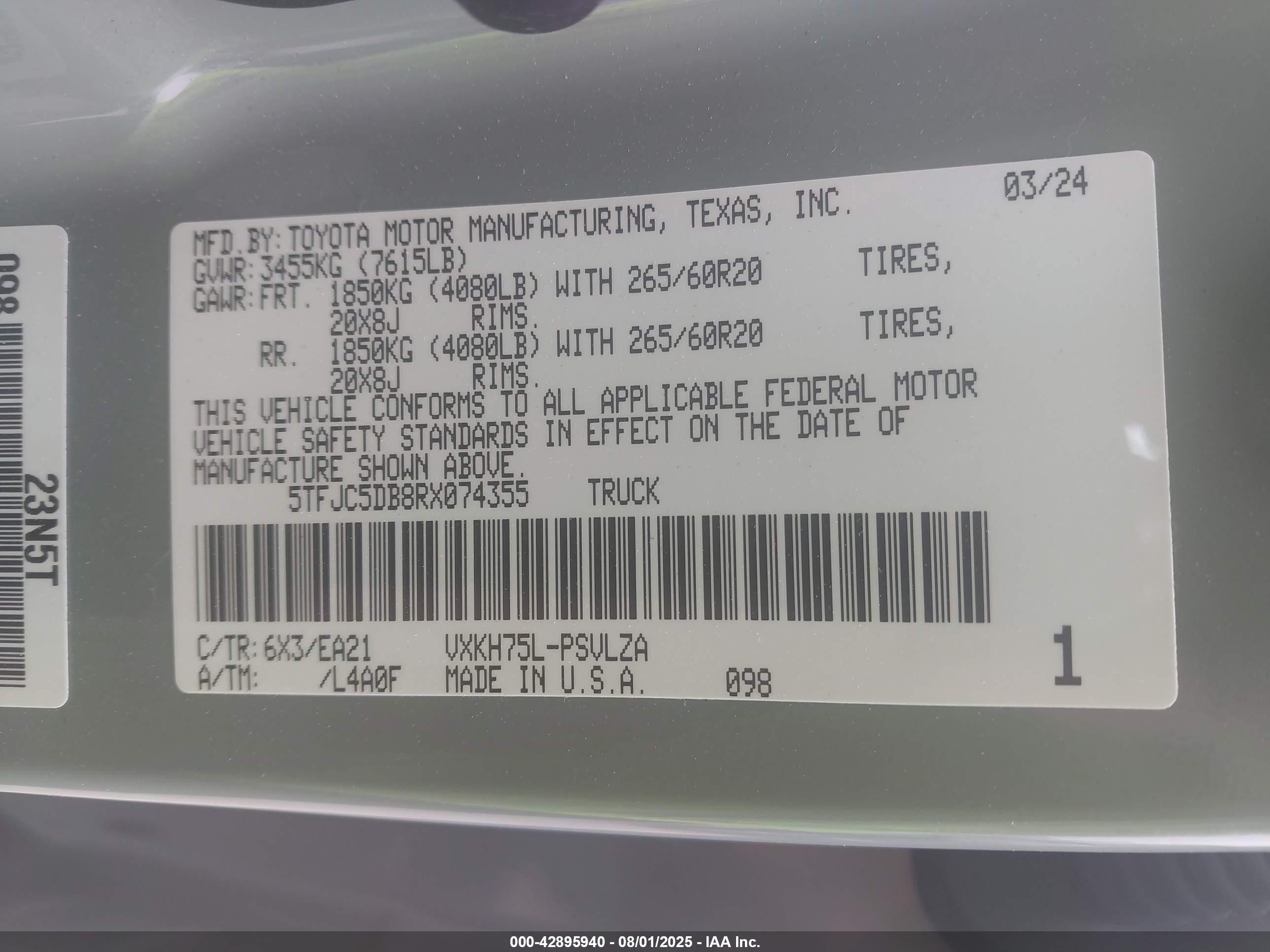2024 Toyota Tundra Hybrid Limited 4wd Gray vin: 5TFJC5DB8RX074355