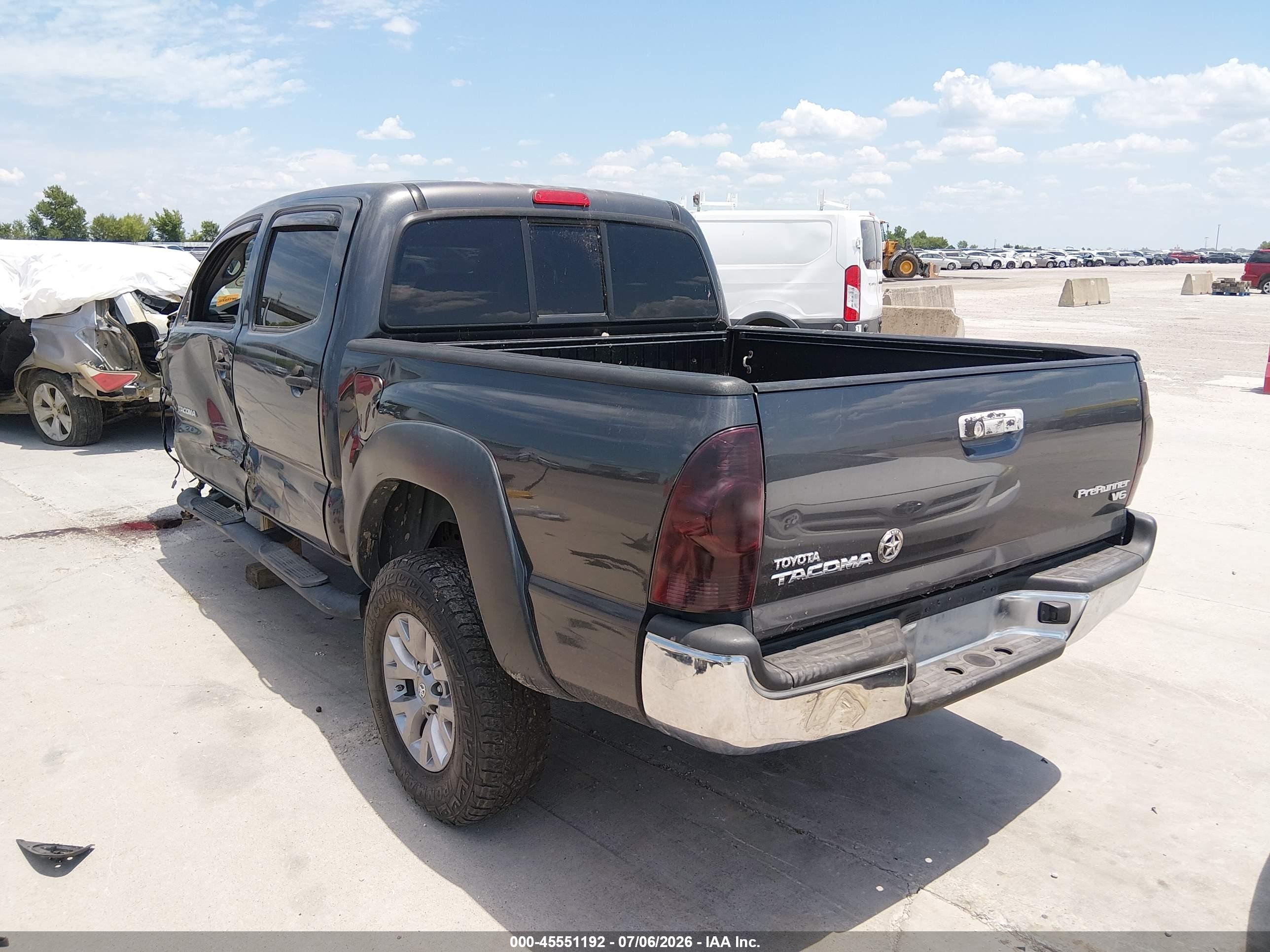 2013 Toyota Tacoma Prerunner V6 Gray vin: 5TFJU4GN0DX032820