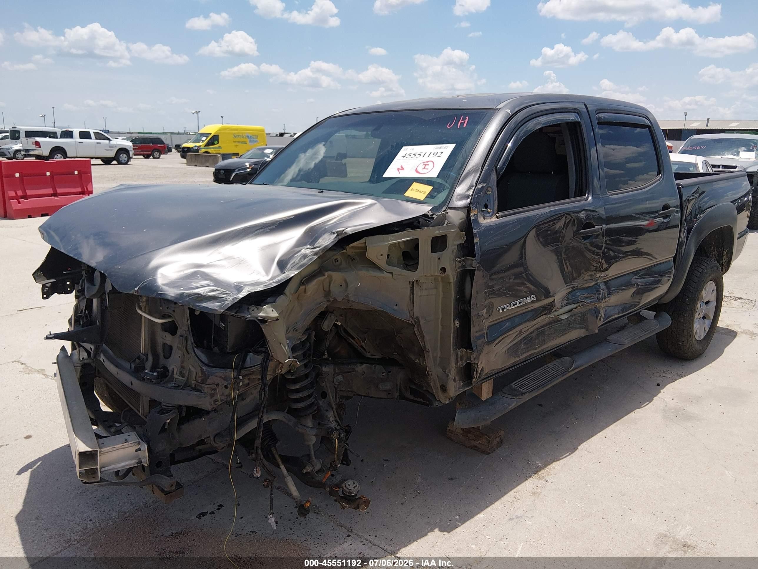 2013 Toyota Tacoma Prerunner V6 Gray vin: 5TFJU4GN0DX032820