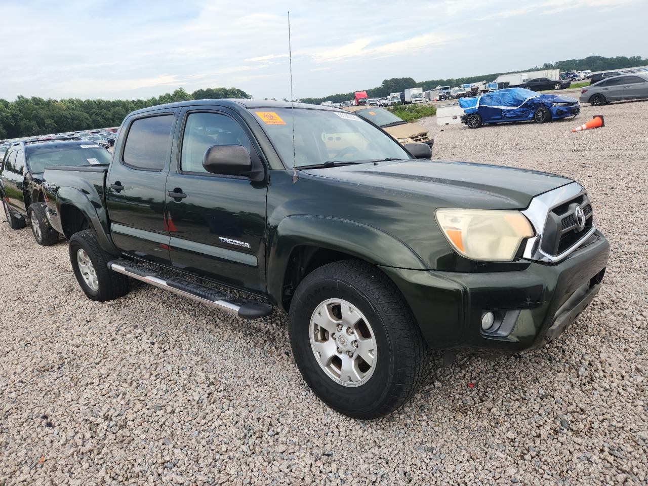 2013 Toyota Tacoma Double Cab Prerunner Green vin: 5TFJU4GN0DX033675