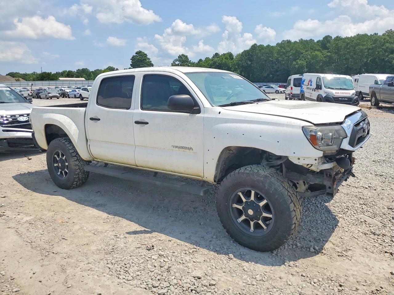 2013 Toyota Tacoma Double Cab Prerunner White vin: 5TFJU4GN0DX047673