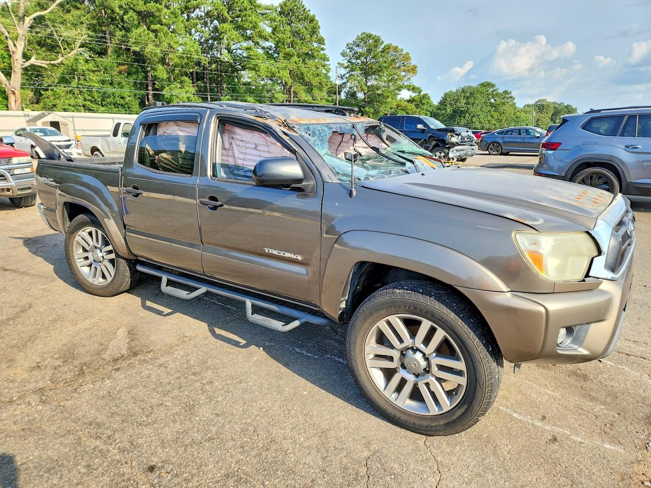 2013 Toyota Tacoma Double Cab Prerunner Gray vin: 5TFJU4GN1DX035970