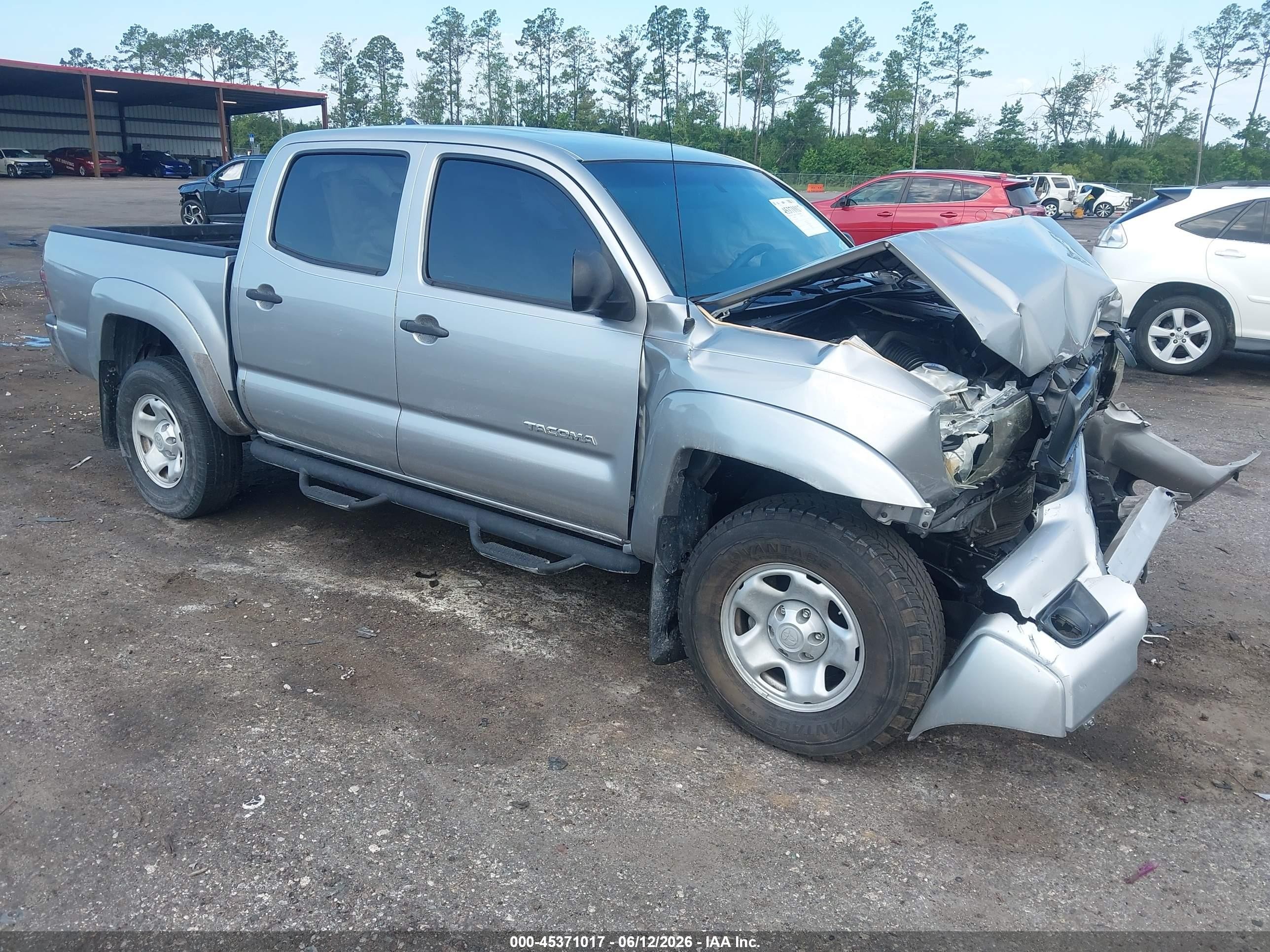 2015 Toyota Tacoma Prerunner V6 Gray vin: 5TFJU4GN1FX076439