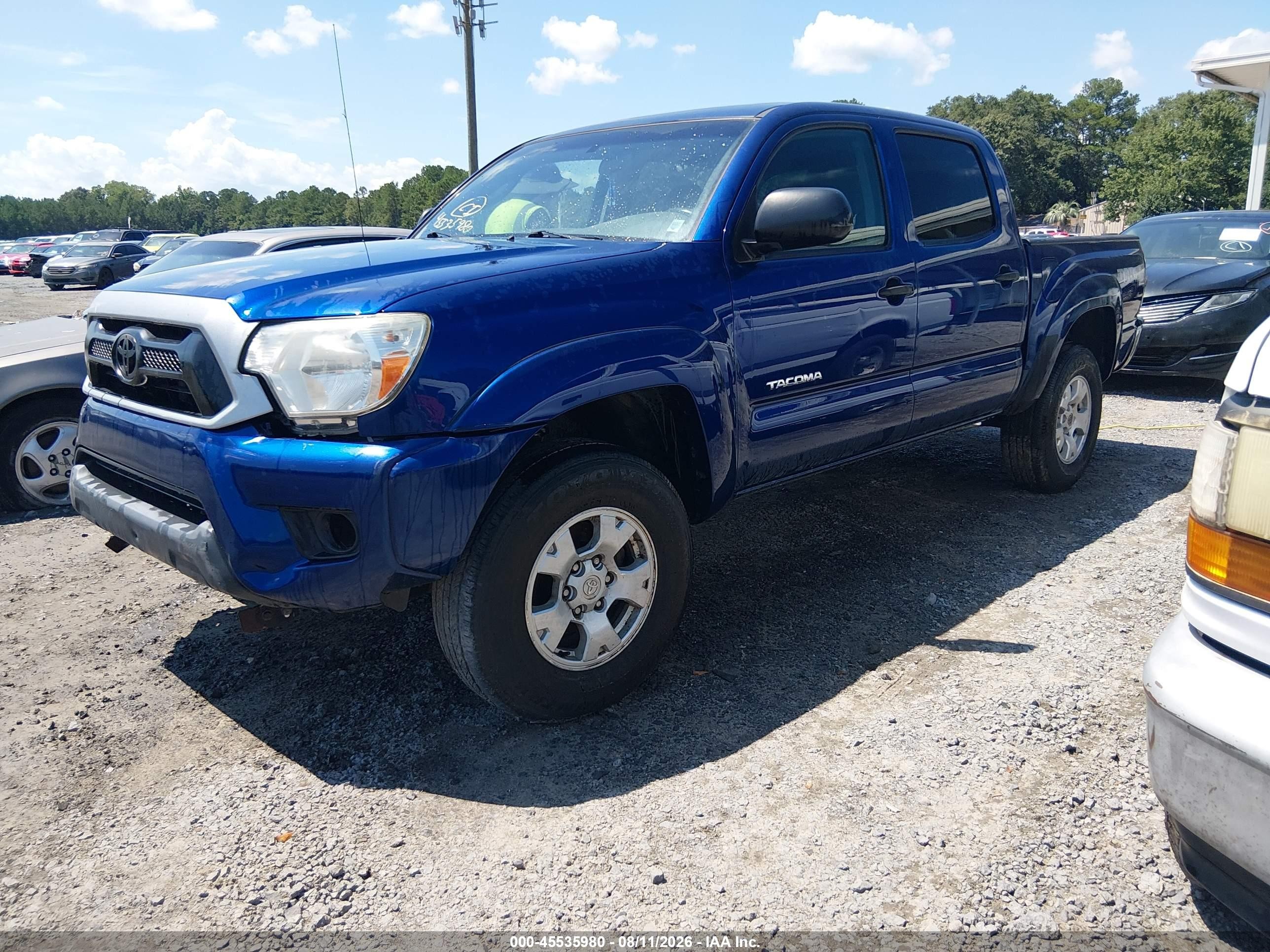 2015 Toyota Tacoma Prerunner V6 Blue vin: 5TFJU4GN1FX077154