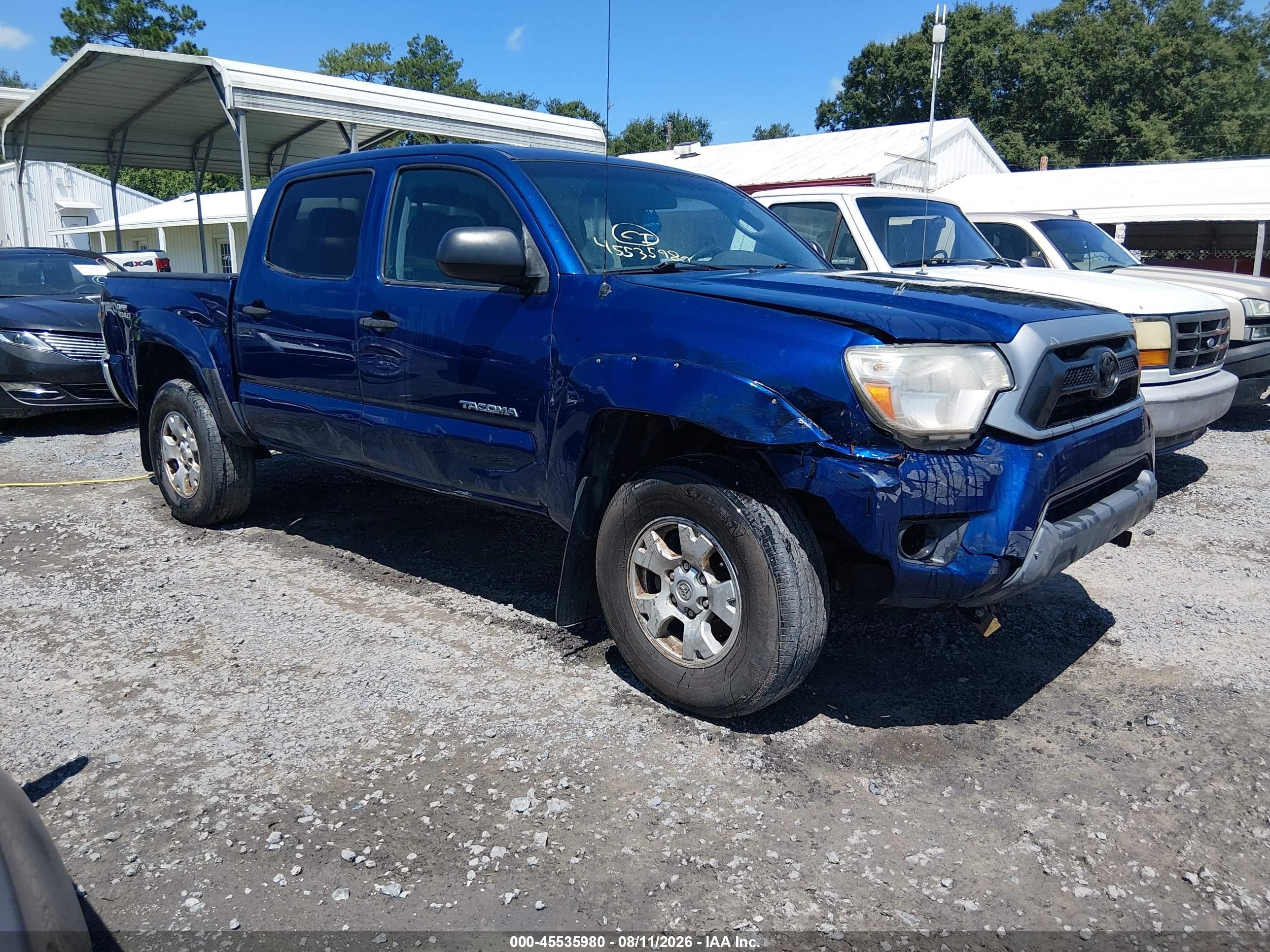 2015 Toyota Tacoma Prerunner V6 Blue vin: 5TFJU4GN1FX077154
