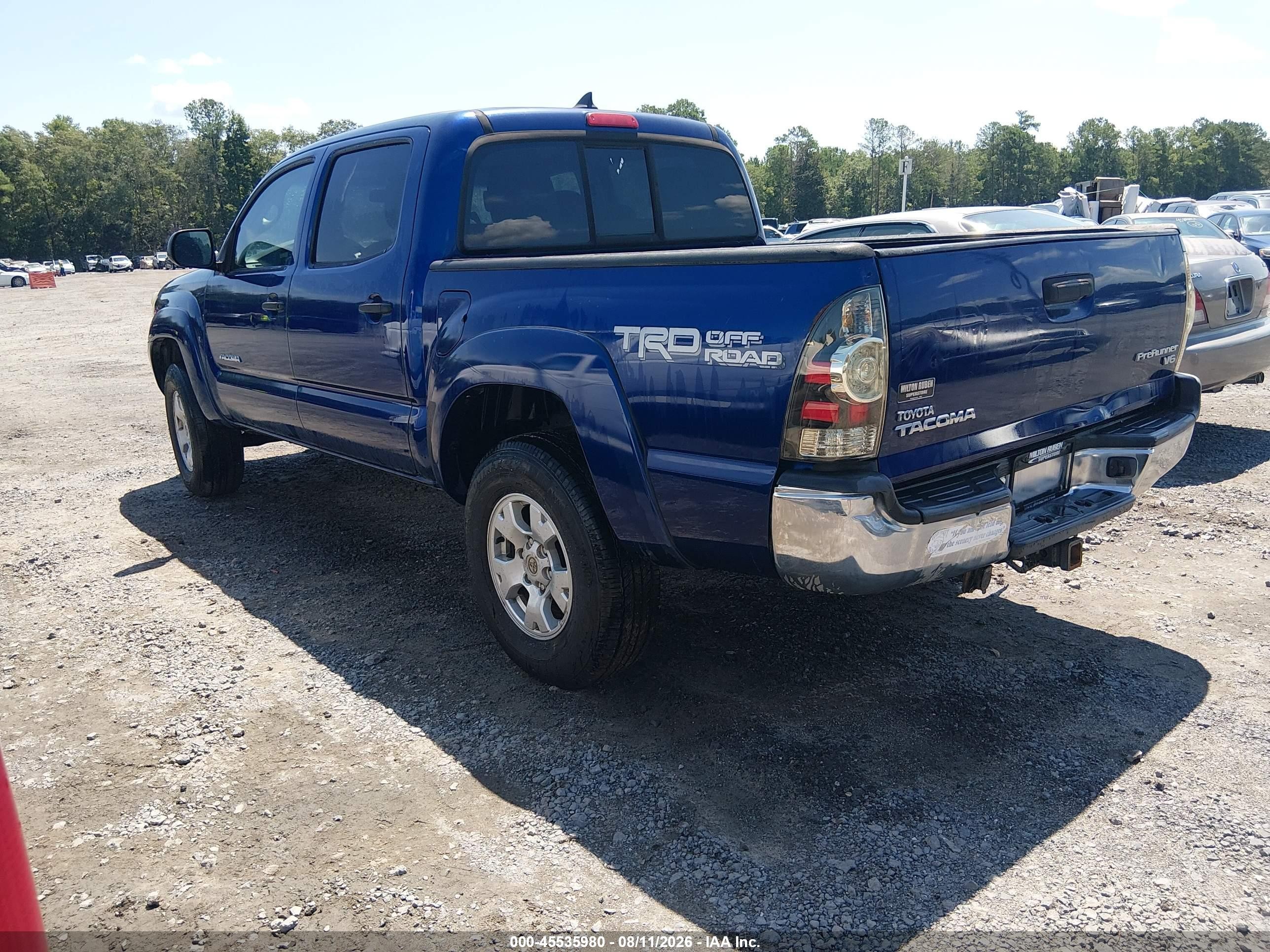2015 Toyota Tacoma Prerunner V6 Blue vin: 5TFJU4GN1FX077154