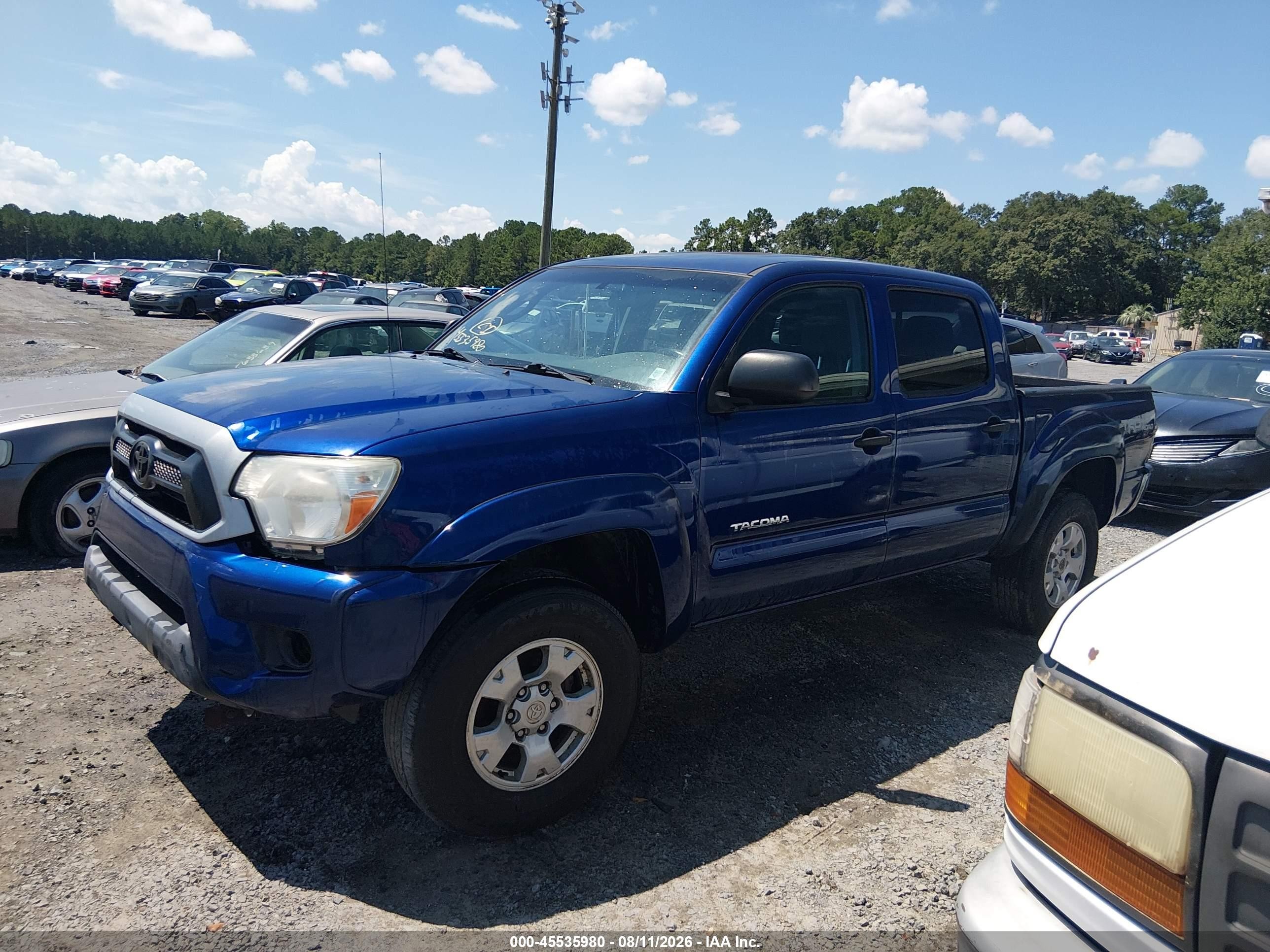 2015 Toyota Tacoma Prerunner V6 Blue vin: 5TFJU4GN1FX077154