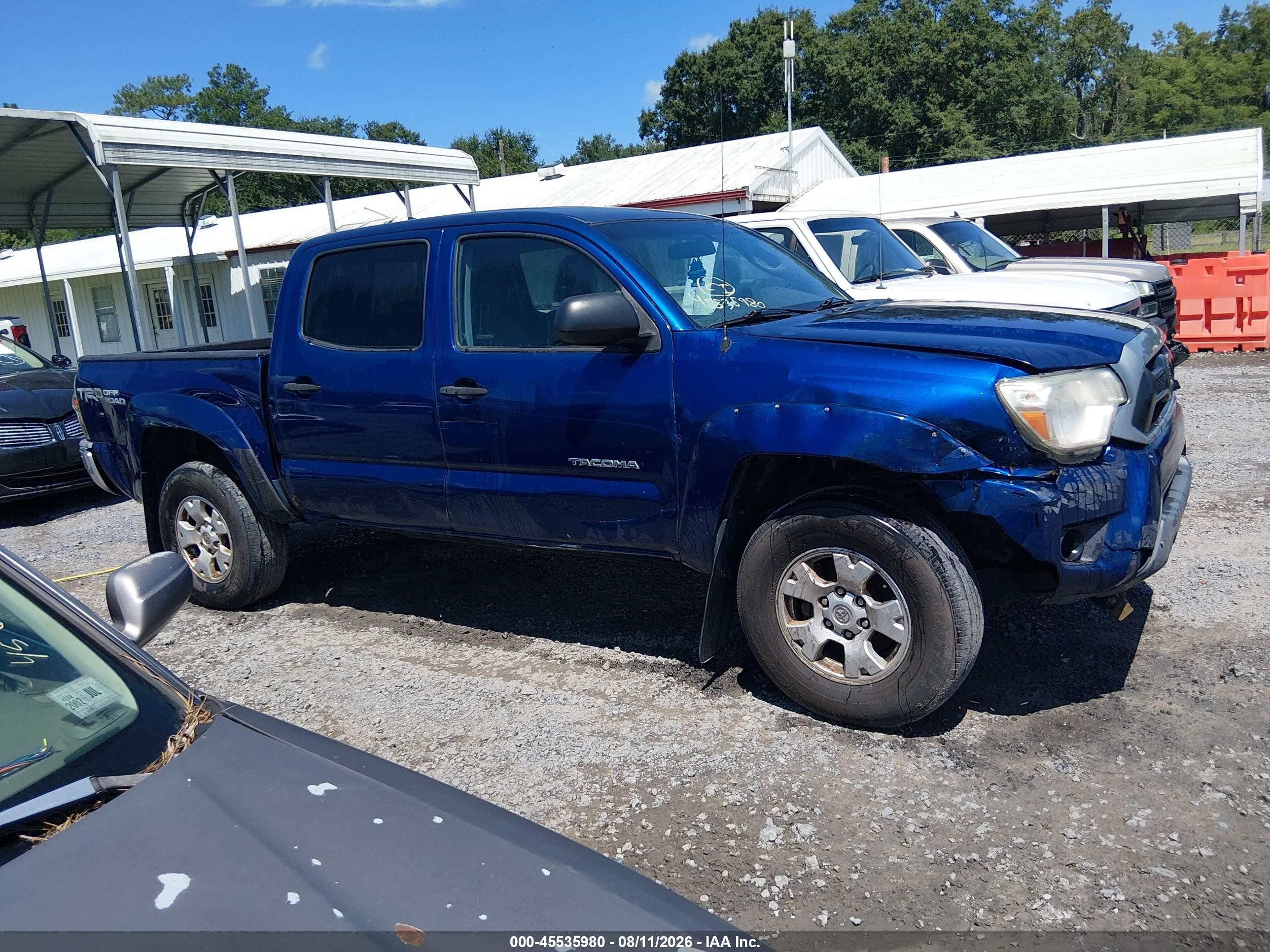 2015 Toyota Tacoma Prerunner V6 Blue vin: 5TFJU4GN1FX077154