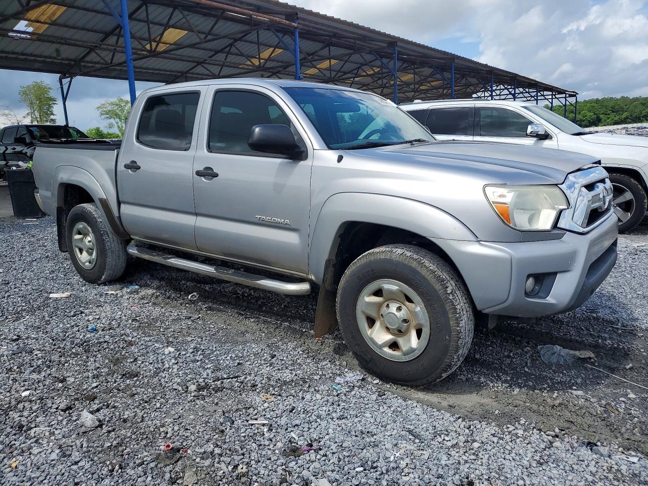 2014 Toyota Tacoma Double Cab Prerunner Silver vin: 5TFJU4GN2EX063018