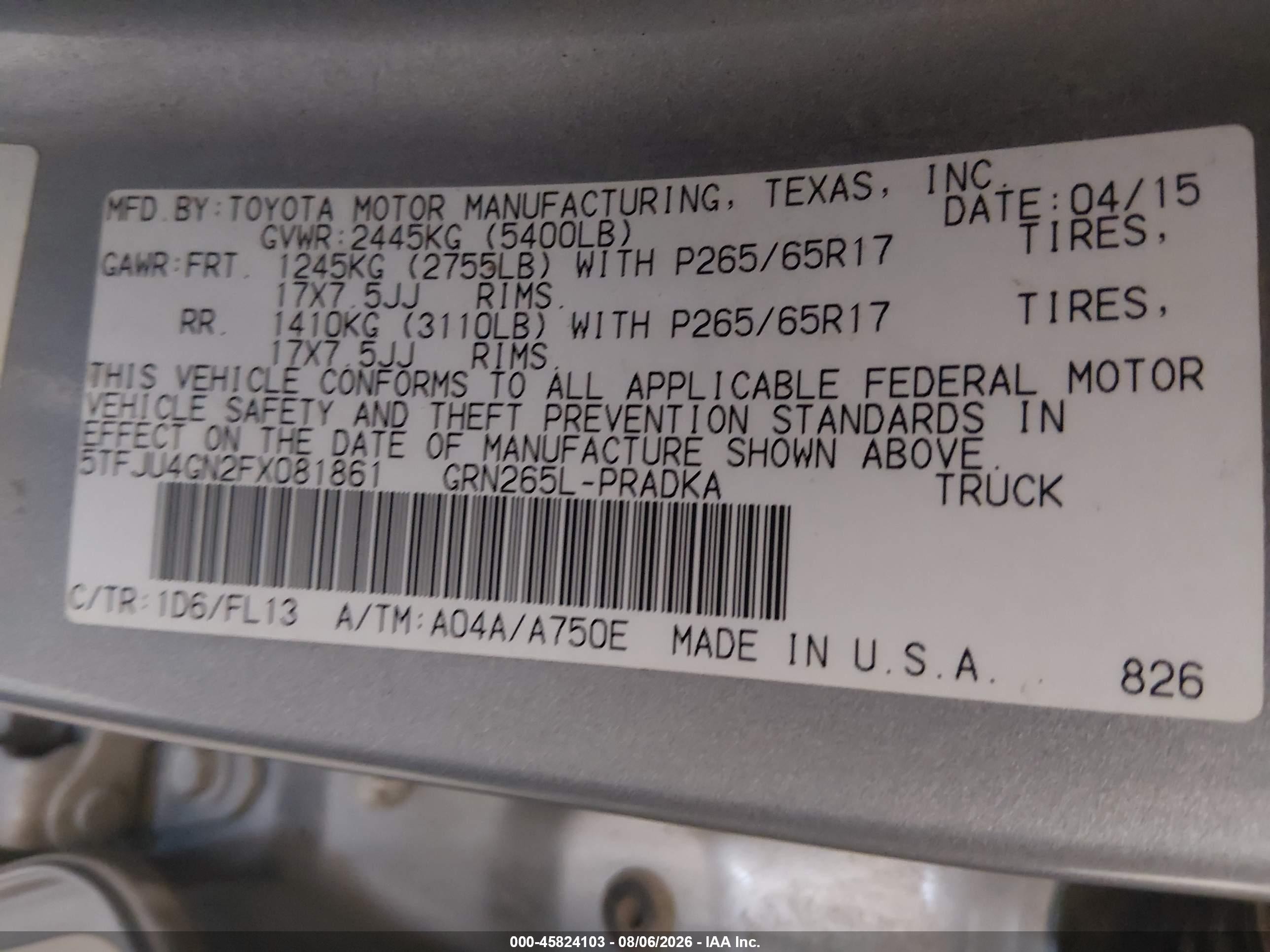 2015 Toyota Tacoma Prerunner V6 Серебряный vin: 5TFJU4GN2FX081861