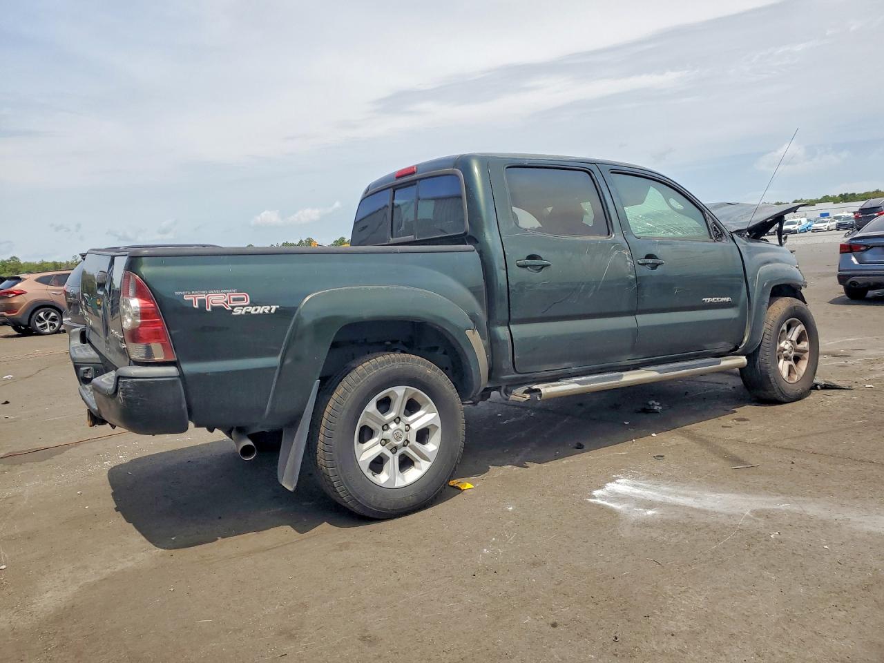 2013 Toyota Tacoma Double Cab Prerunner Green vin: 5TFJU4GN3DX034495