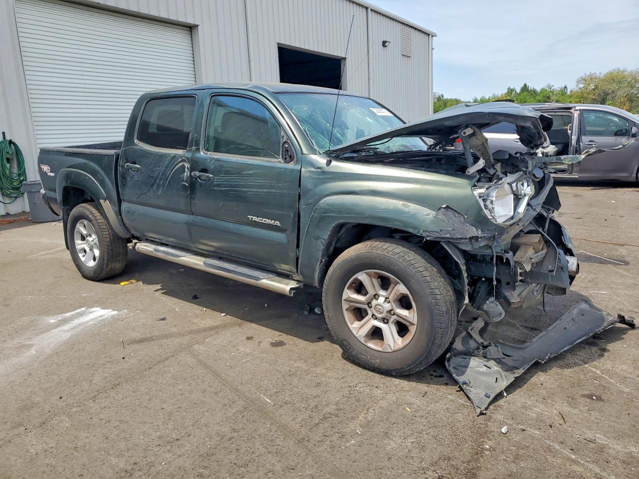 2013 Toyota Tacoma Double Cab Prerunner Green vin: 5TFJU4GN3DX034495