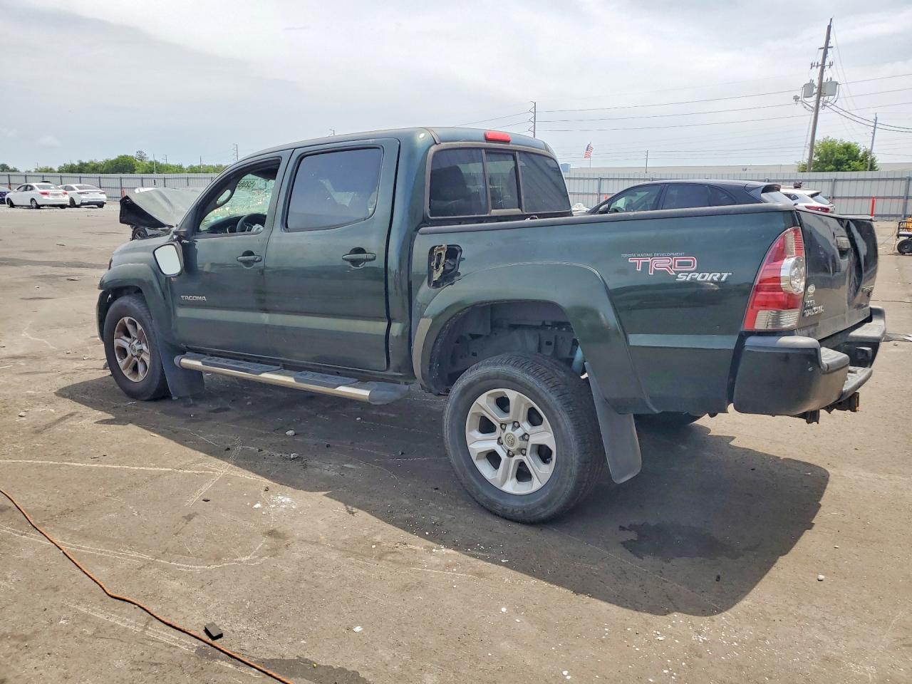 2013 Toyota Tacoma Double Cab Prerunner Green vin: 5TFJU4GN3DX034495