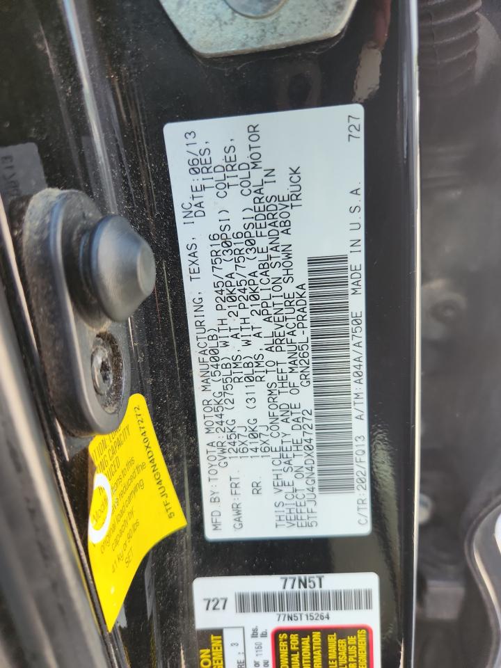 2013 Toyota Tacoma Double Cab Prerunner Black vin: 5TFJU4GN4DX047272