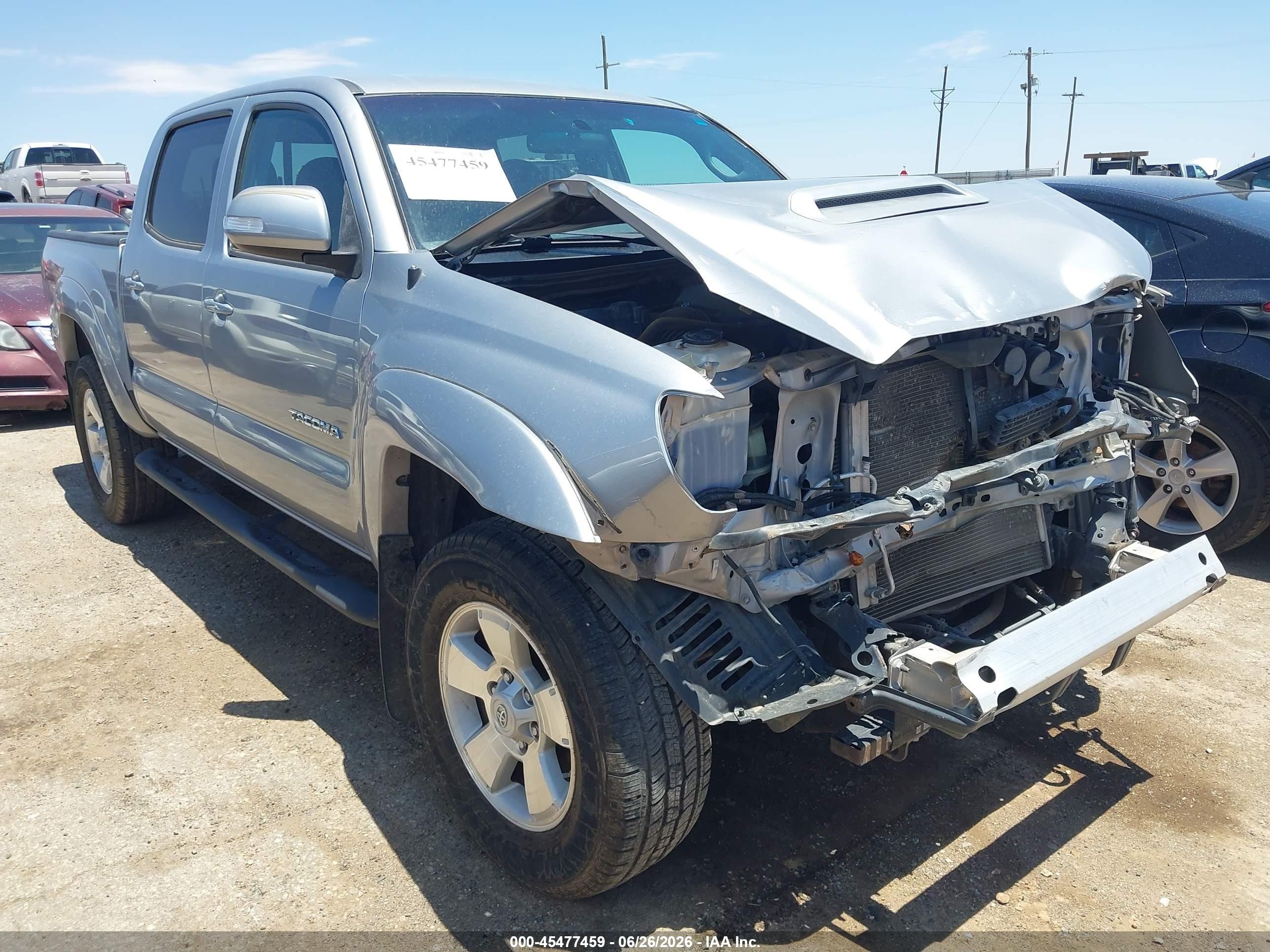 2015 Toyota Tacoma Prerunner V6 Silver vin: 5TFJU4GN4FX064866