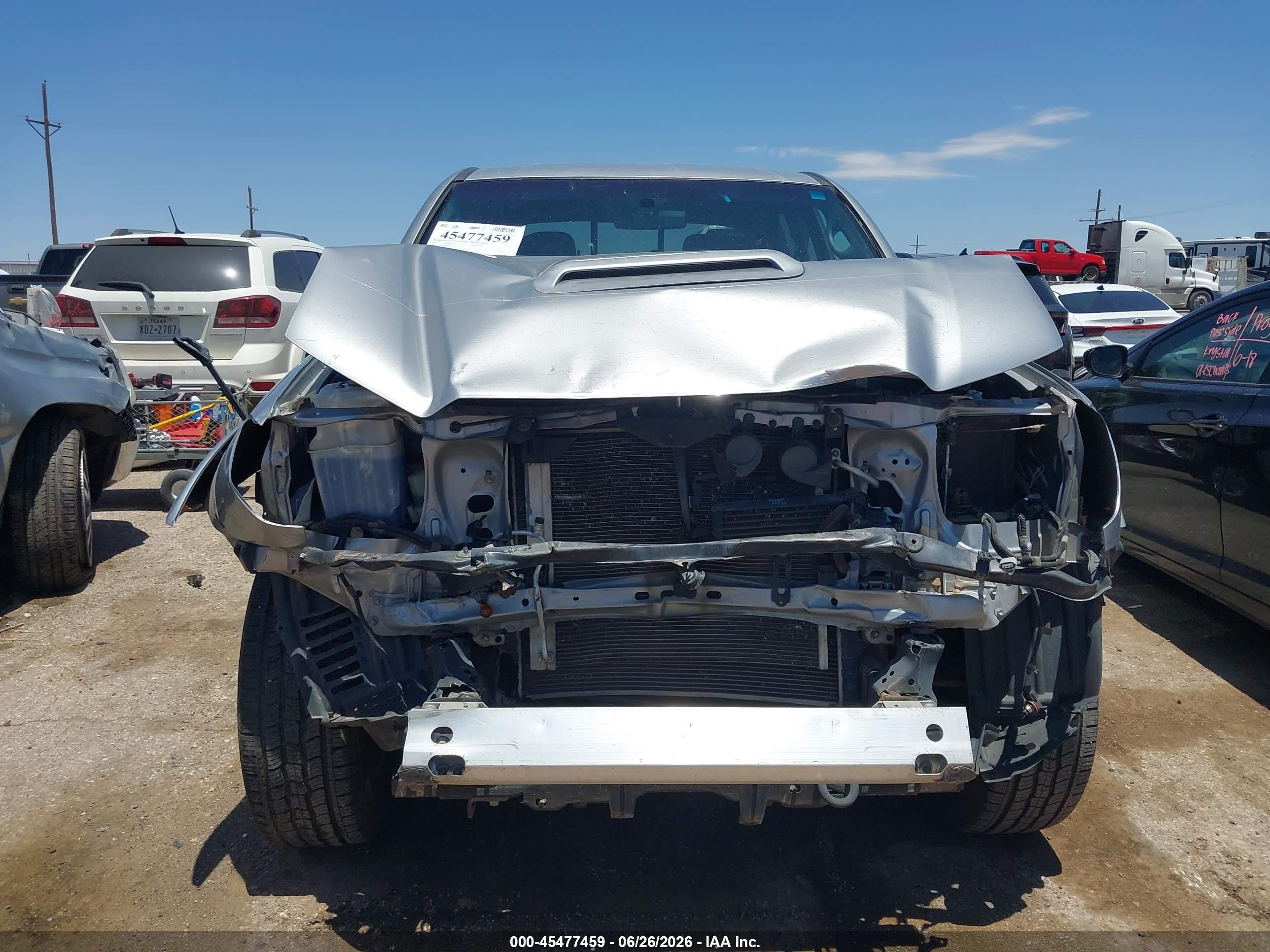 2015 Toyota Tacoma Prerunner V6 Silver vin: 5TFJU4GN4FX064866