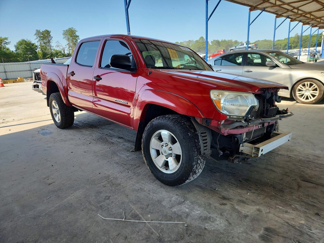 2015 Toyota Tacoma Double Cab Prerunner Red vin: 5TFJU4GN4FX074068