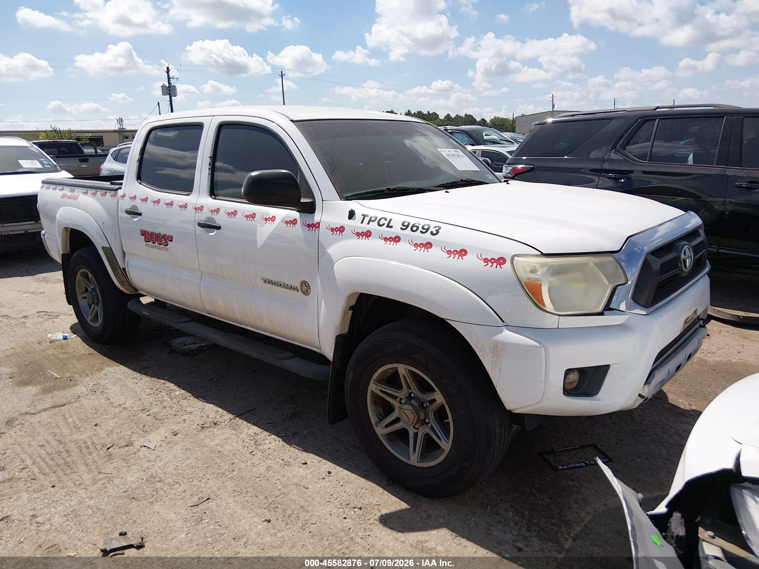 2013 Toyota Tacoma Prerunner V6 White vin: 5TFJU4GN5DX045403