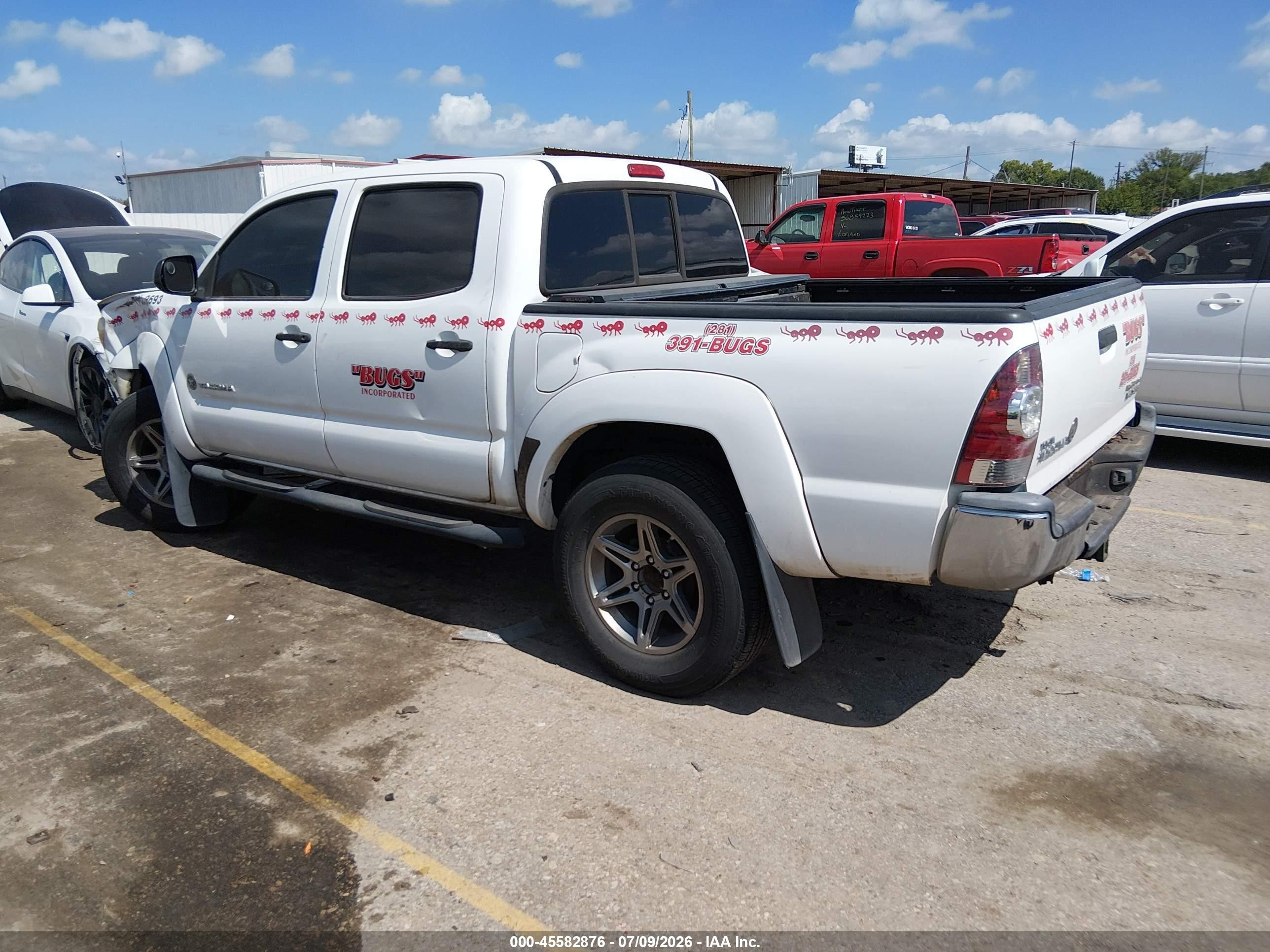 2013 Toyota Tacoma Prerunner V6 White vin: 5TFJU4GN5DX045403