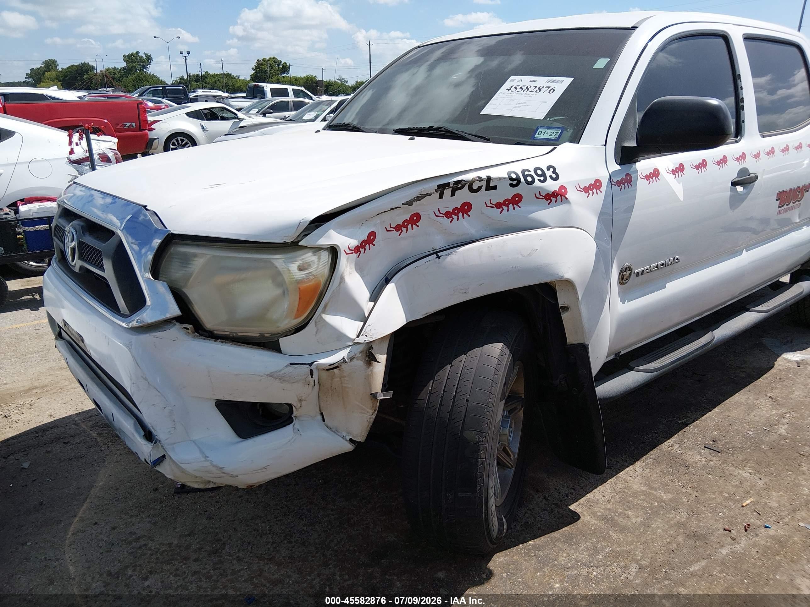 2013 Toyota Tacoma Prerunner V6 White vin: 5TFJU4GN5DX045403