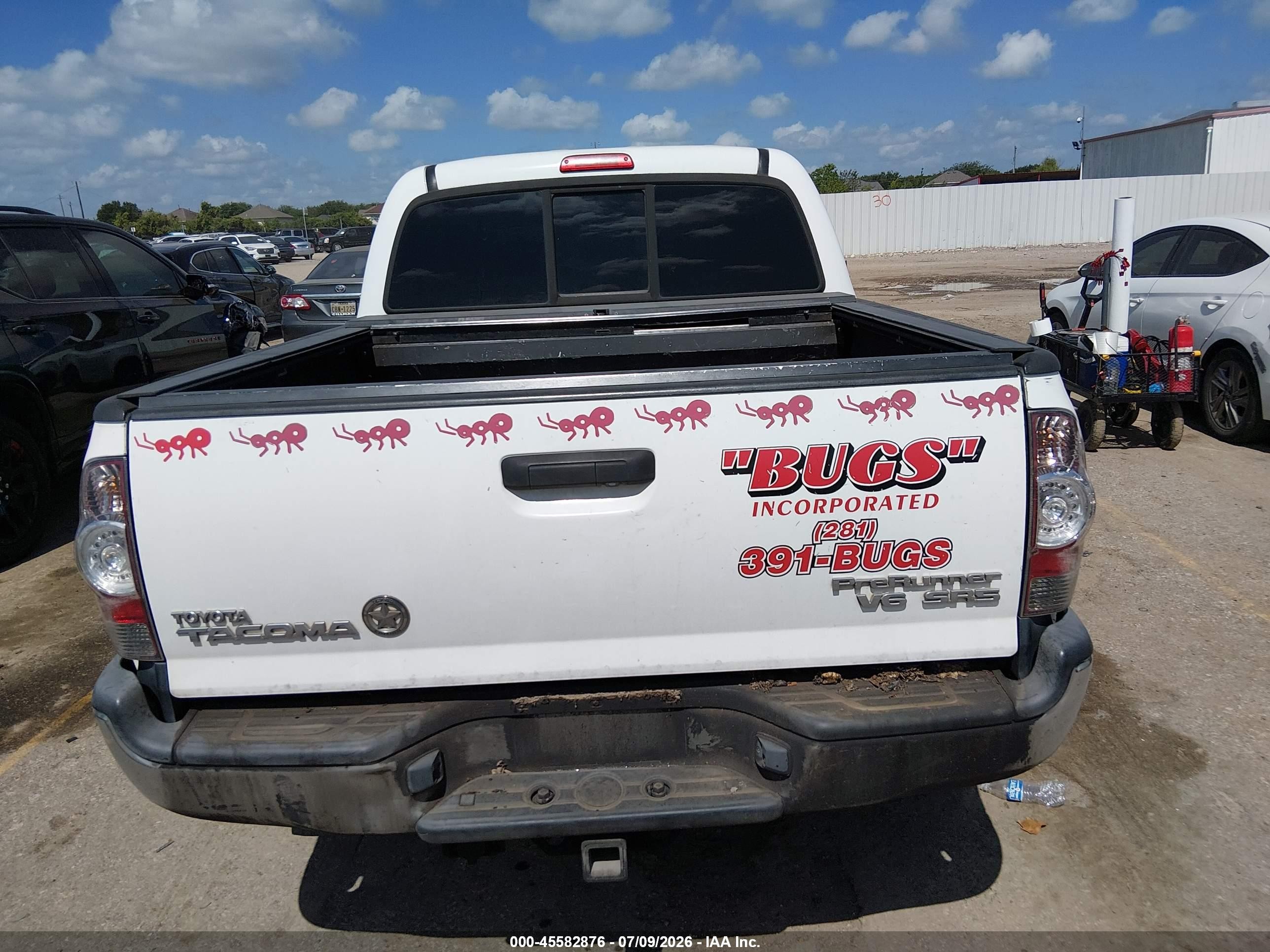 2013 Toyota Tacoma Prerunner V6 White vin: 5TFJU4GN5DX045403