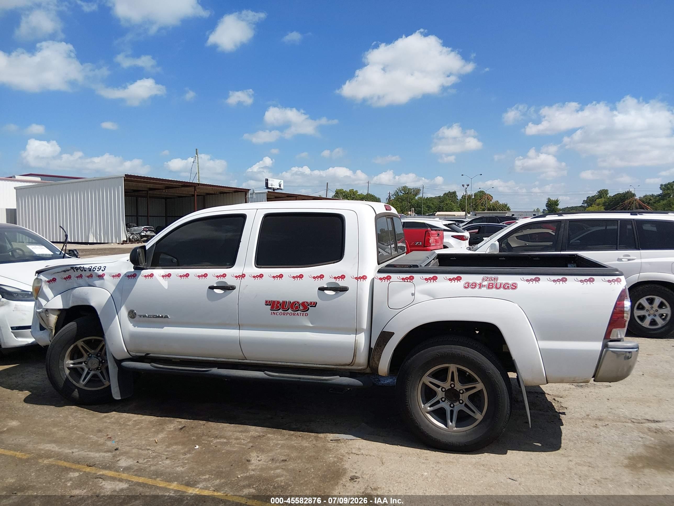 2013 Toyota Tacoma Prerunner V6 White vin: 5TFJU4GN5DX045403