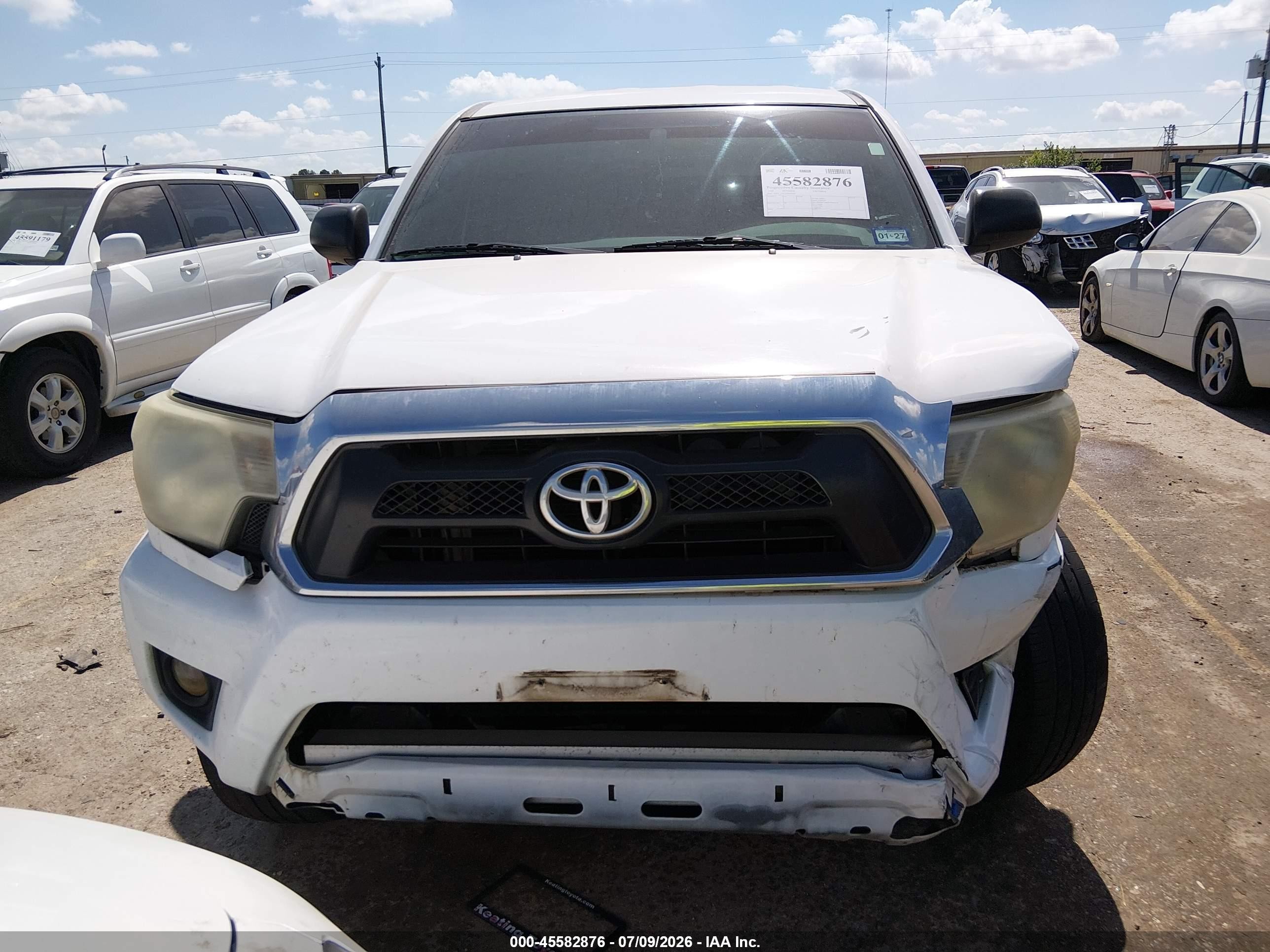 2013 Toyota Tacoma Prerunner V6 White vin: 5TFJU4GN5DX045403