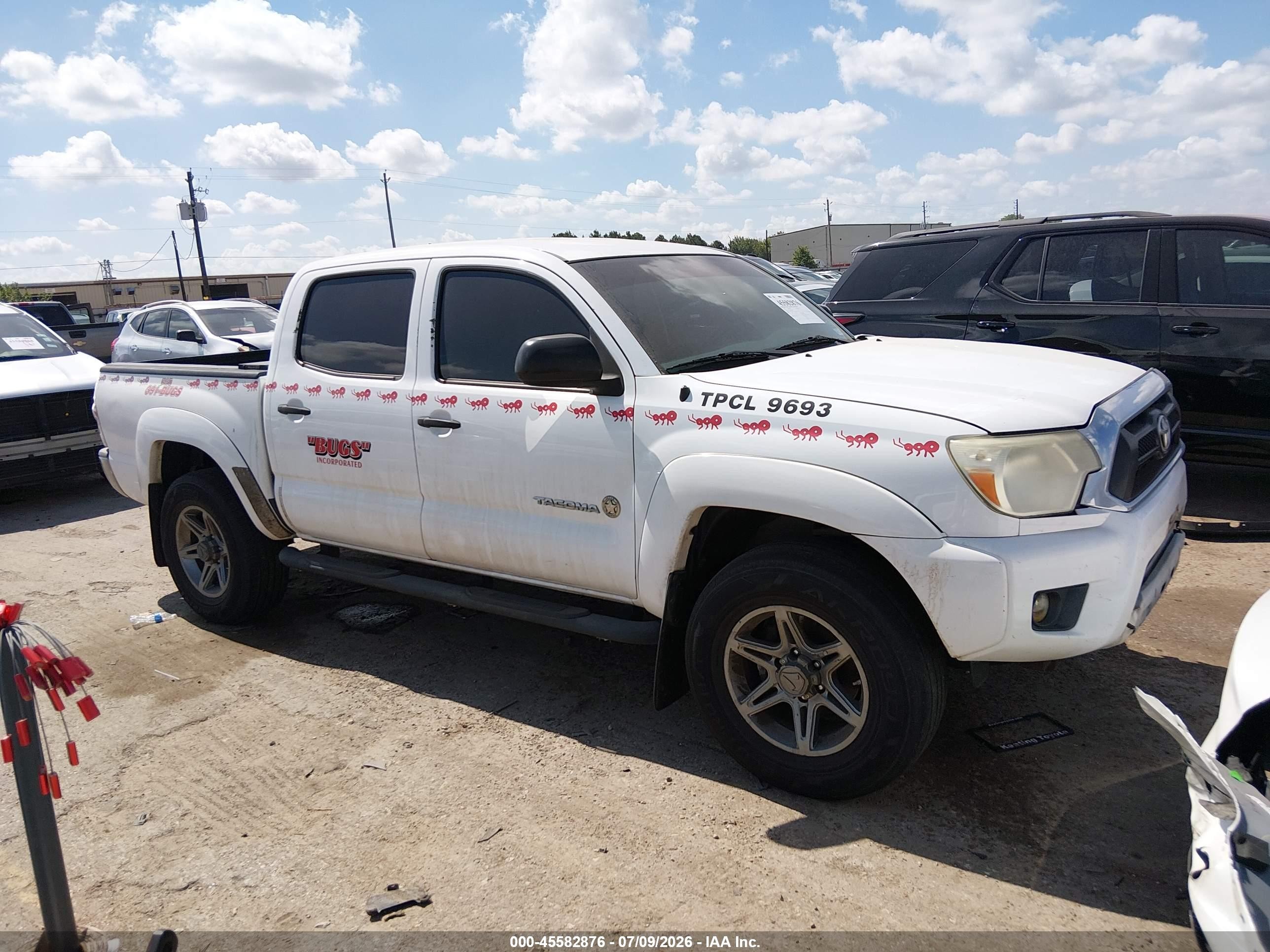 2013 Toyota Tacoma Prerunner V6 White vin: 5TFJU4GN5DX045403