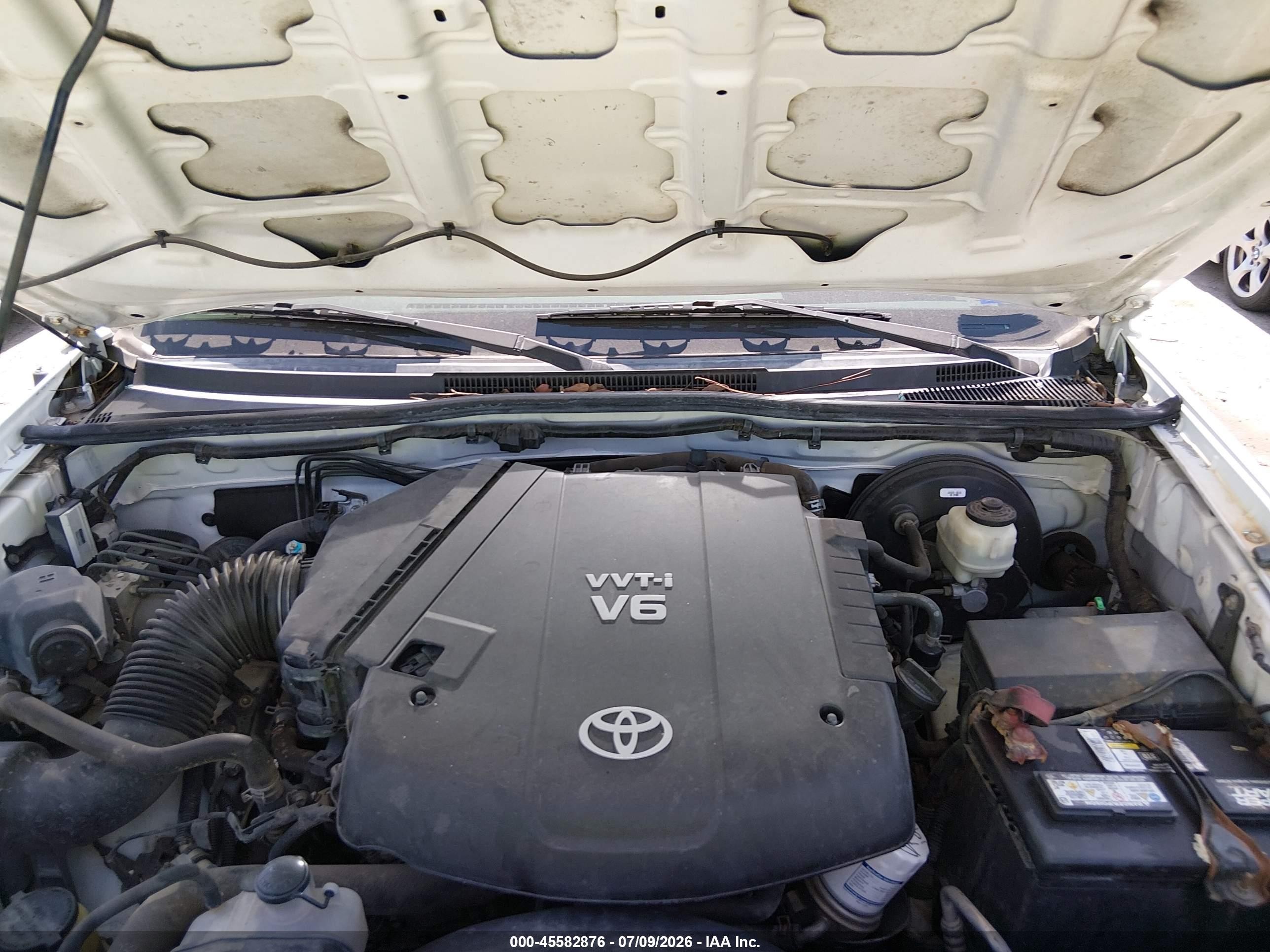 2013 Toyota Tacoma Prerunner V6 White vin: 5TFJU4GN5DX045403