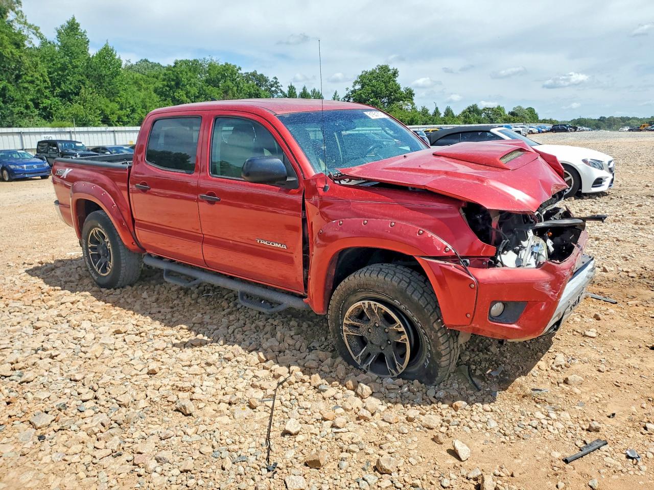 2015 Toyota Tacoma Double Cab Prerunner Red vin: 5TFJU4GN5FX065878