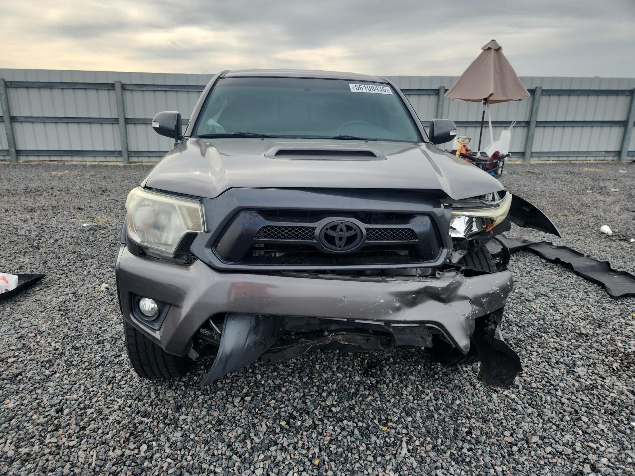2015 Toyota Tacoma Double Cab Prerunner Gray vin: 5TFJU4GN5FX090215