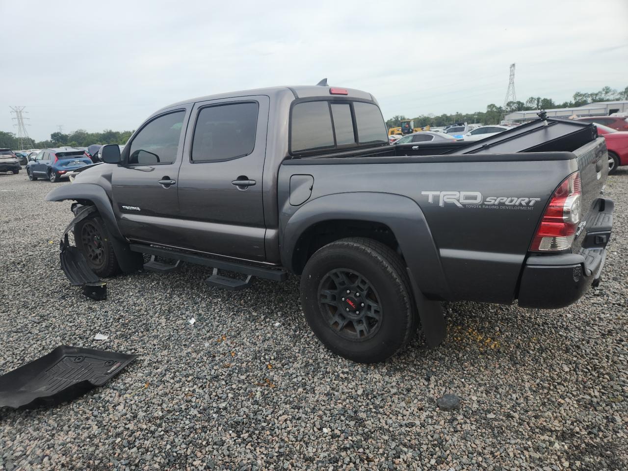 2015 Toyota Tacoma Double Cab Prerunner Gray vin: 5TFJU4GN5FX090215