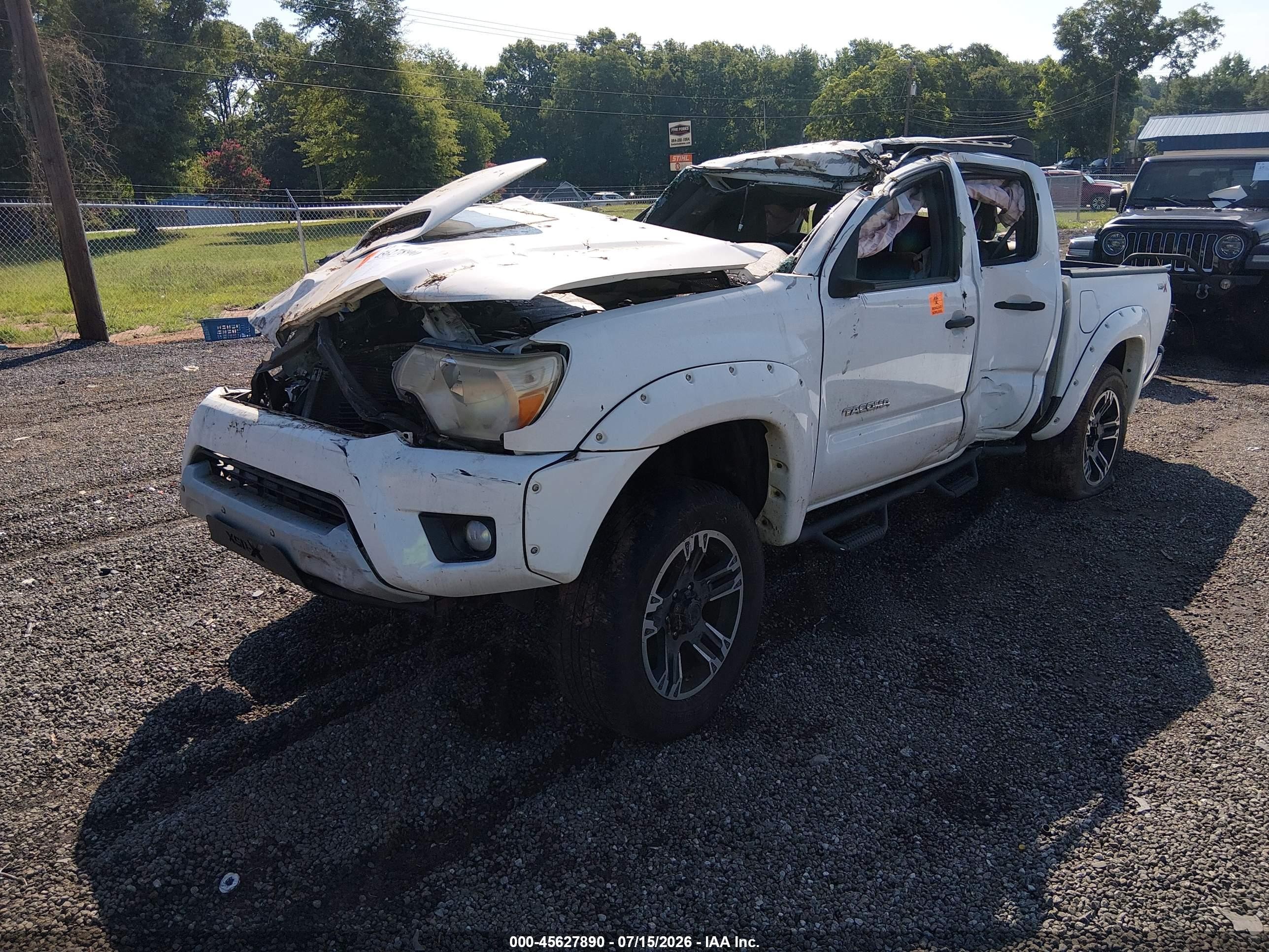 2013 Toyota Tacoma Prerunner V6 White vin: 5TFJU4GN6DX045569