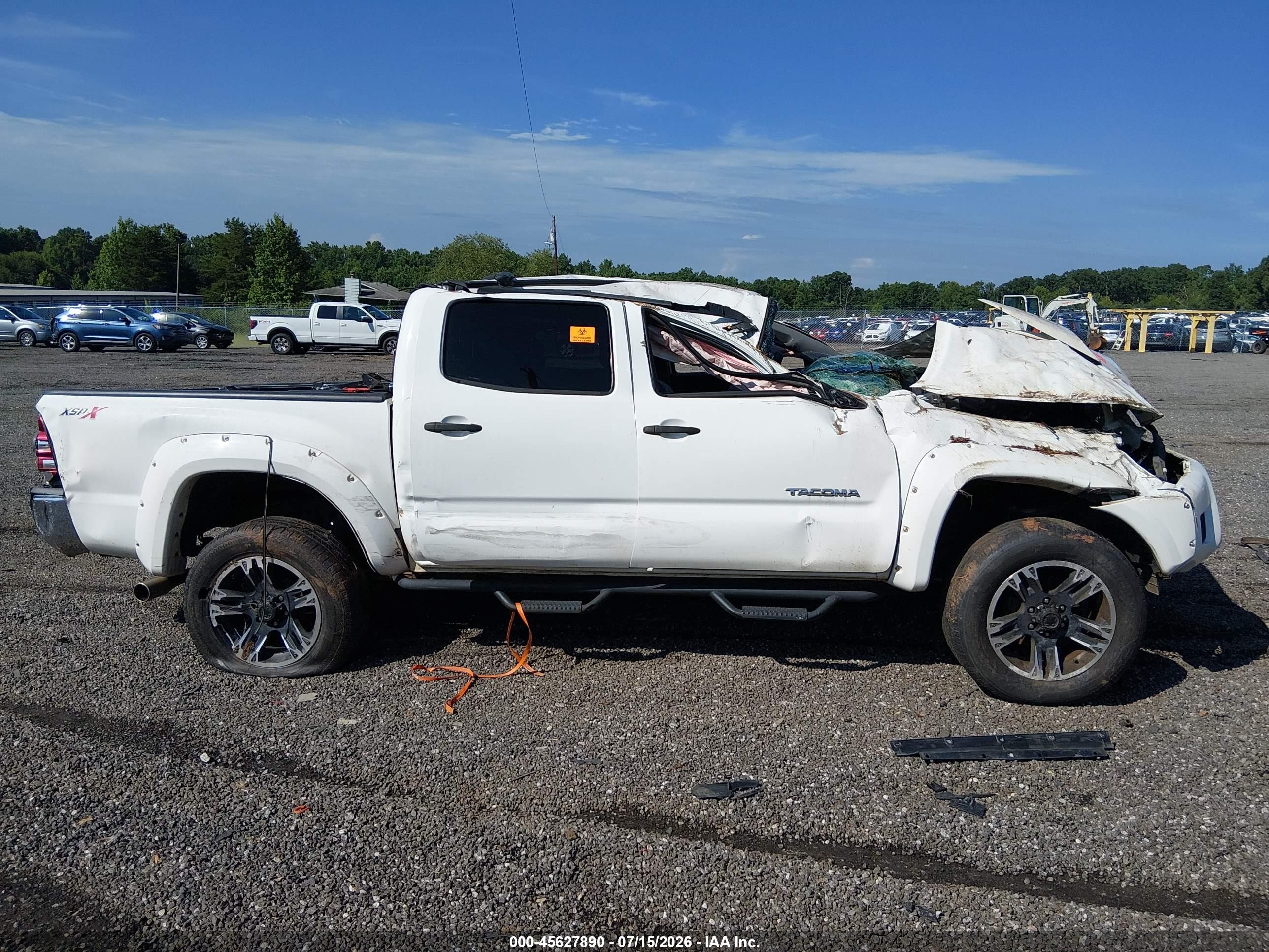 2013 Toyota Tacoma Prerunner V6 White vin: 5TFJU4GN6DX045569