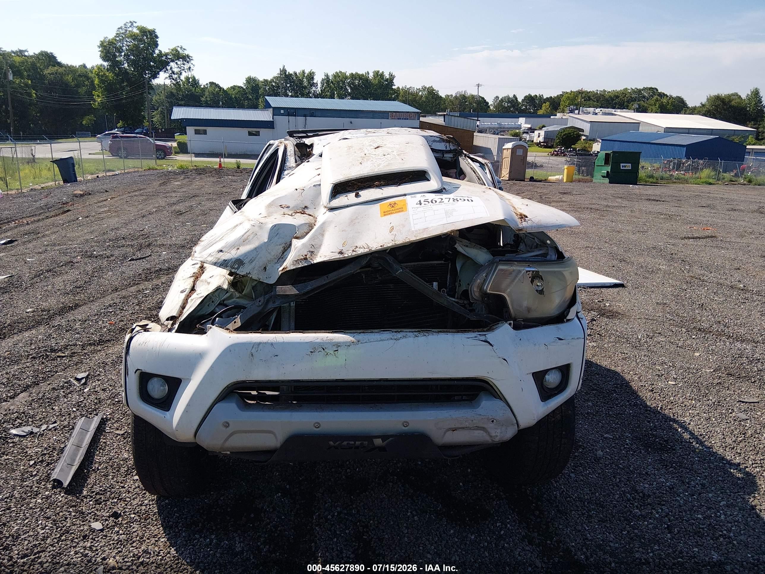 2013 Toyota Tacoma Prerunner V6 White vin: 5TFJU4GN6DX045569