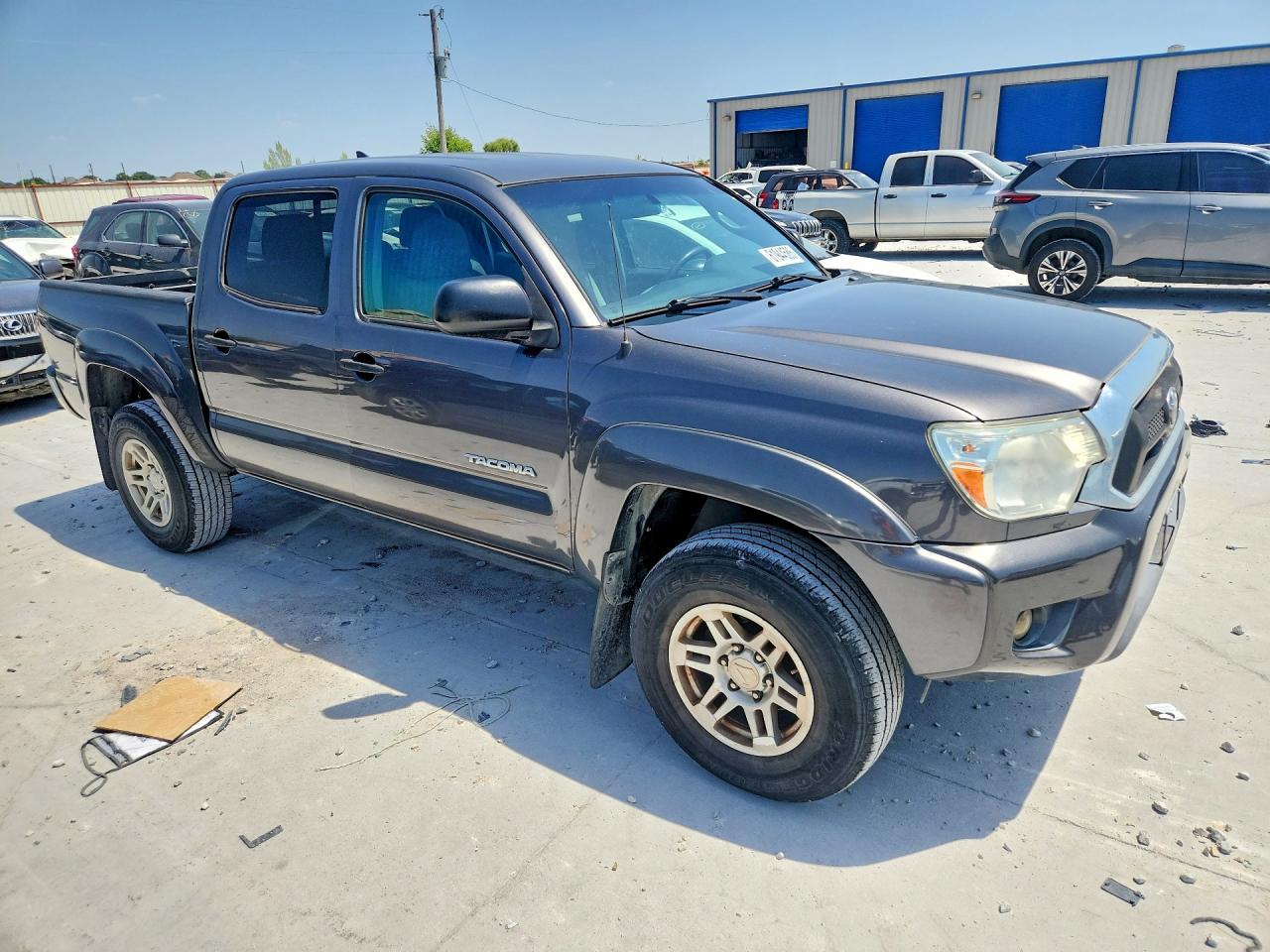 2015 Toyota Tacoma Double Cab Prerunner Gray vin: 5TFJU4GN6FX087775