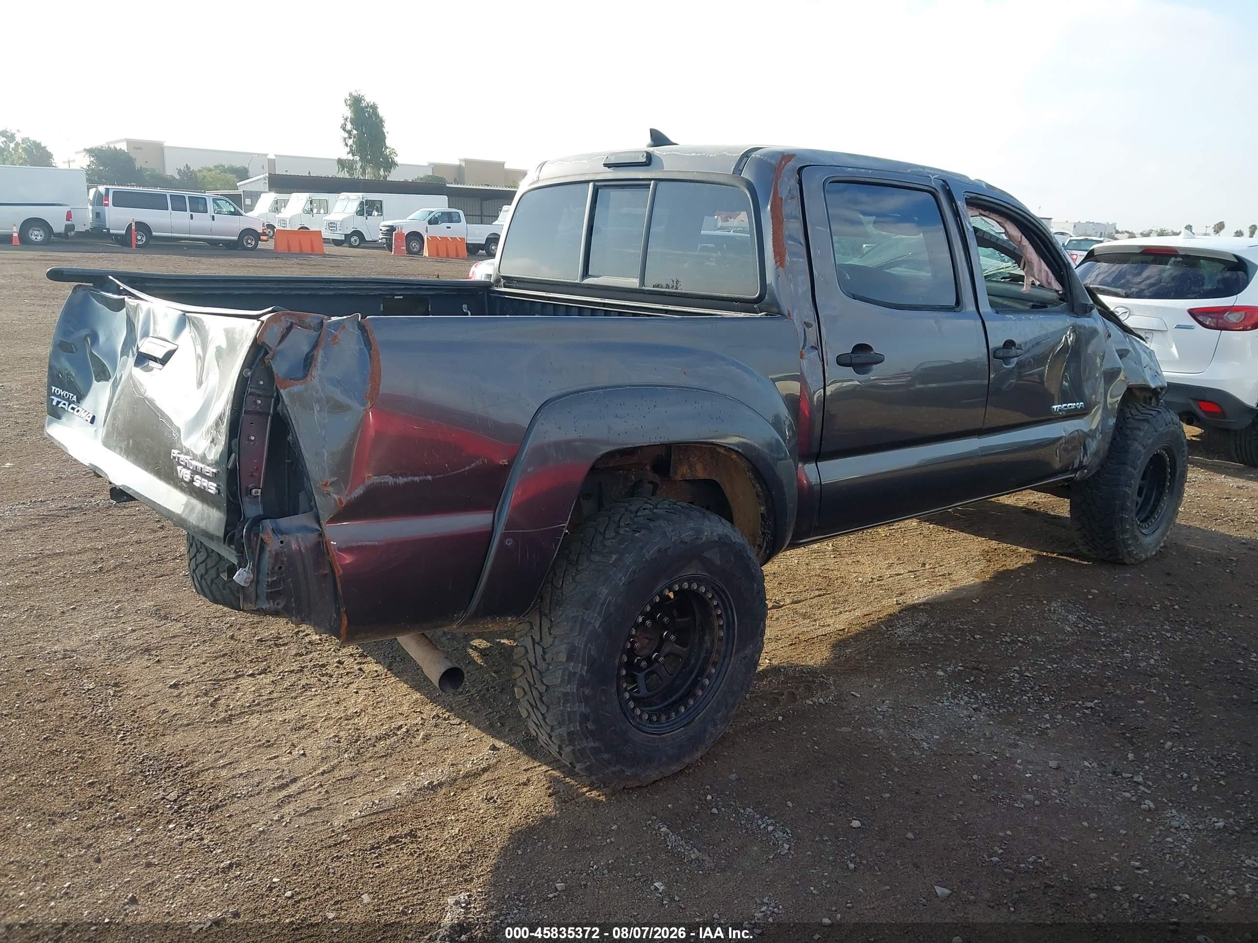 2012 Toyota Tacoma Prerunner V6 Gray vin: 5TFJU4GN7CX015138