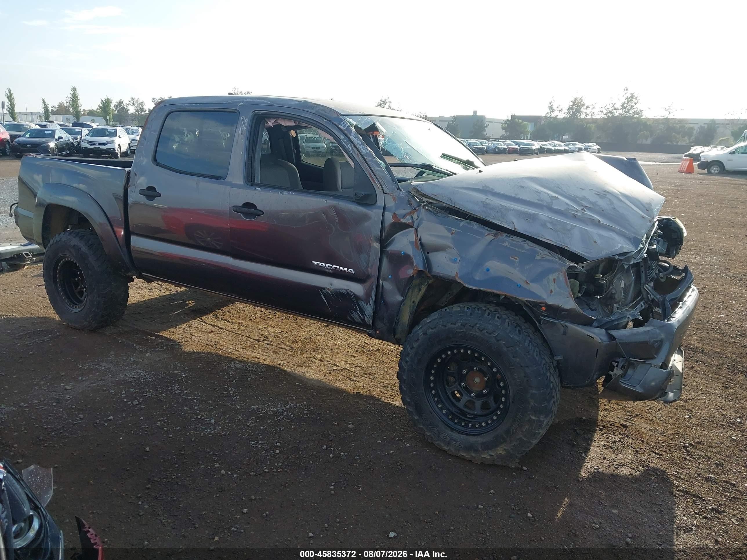 2012 Toyota Tacoma Prerunner V6 Gray vin: 5TFJU4GN7CX015138
