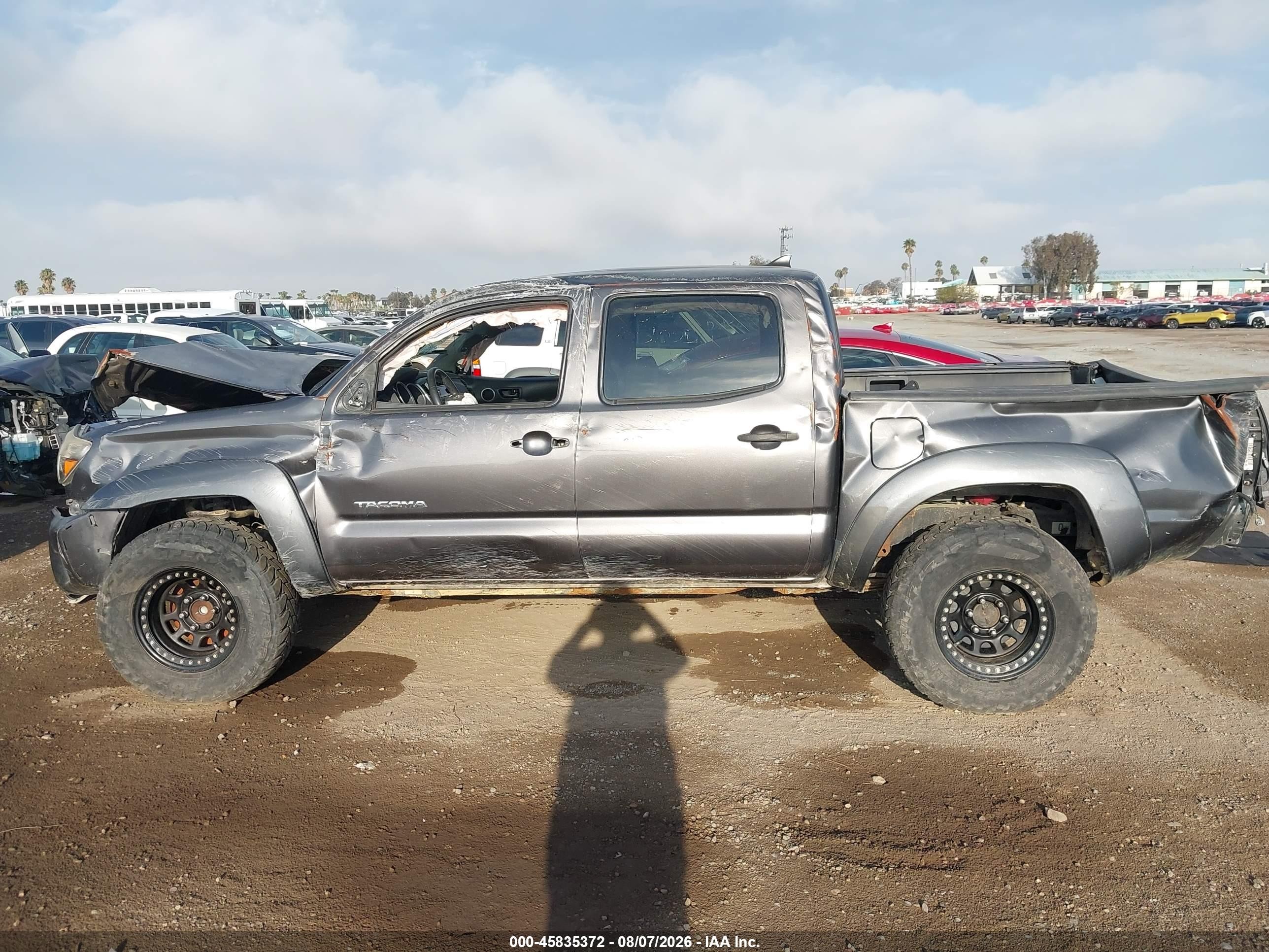 2012 Toyota Tacoma Prerunner V6 Gray vin: 5TFJU4GN7CX015138