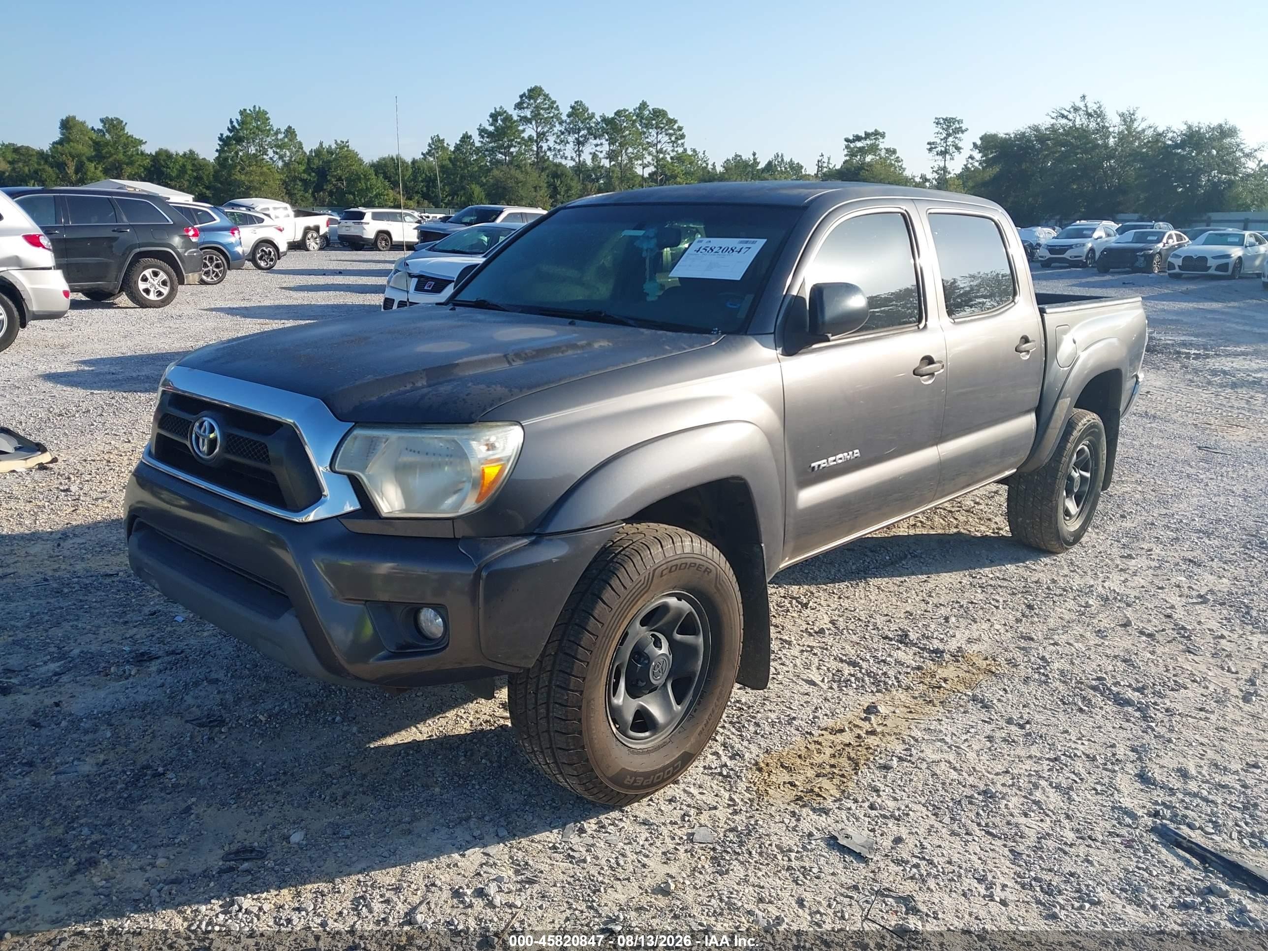 2013 Toyota Tacoma Prerunner V6 Gray vin: 5TFJU4GN7DX032491