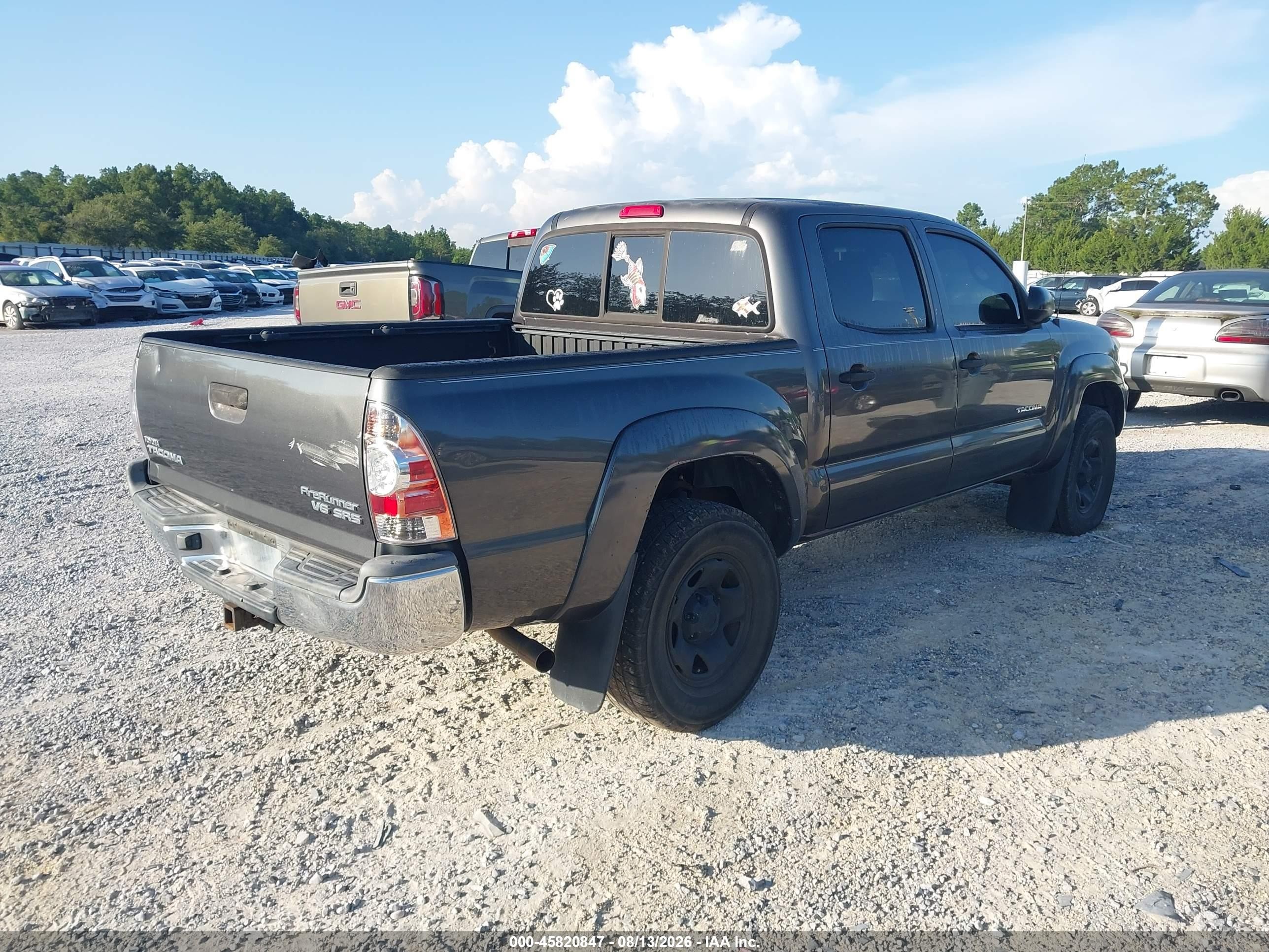 2013 Toyota Tacoma Prerunner V6 Gray vin: 5TFJU4GN7DX032491